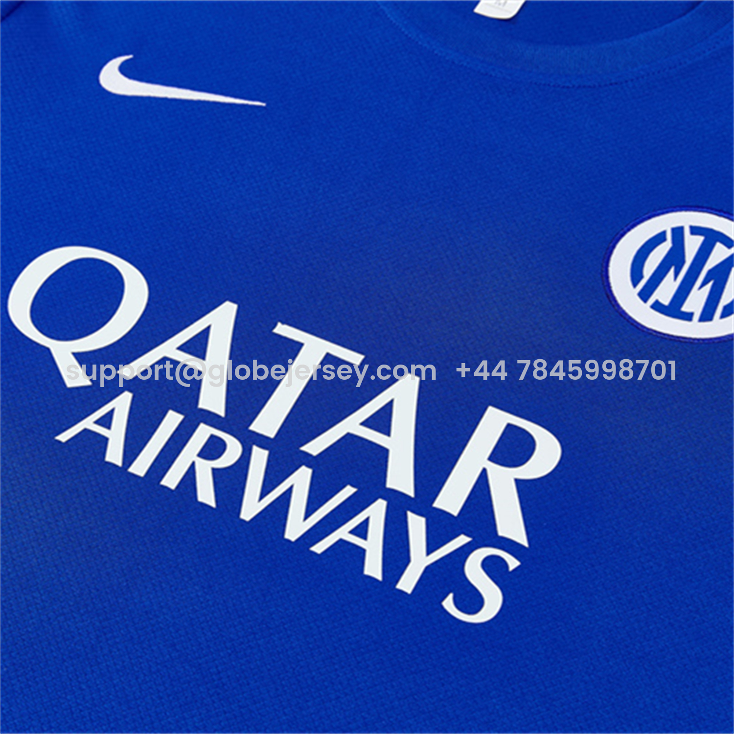 GlobeJersey-Inter Milan 26-27 Short-Sleeve Training Set - Ocean Blue Top & Deep Blue Shorts