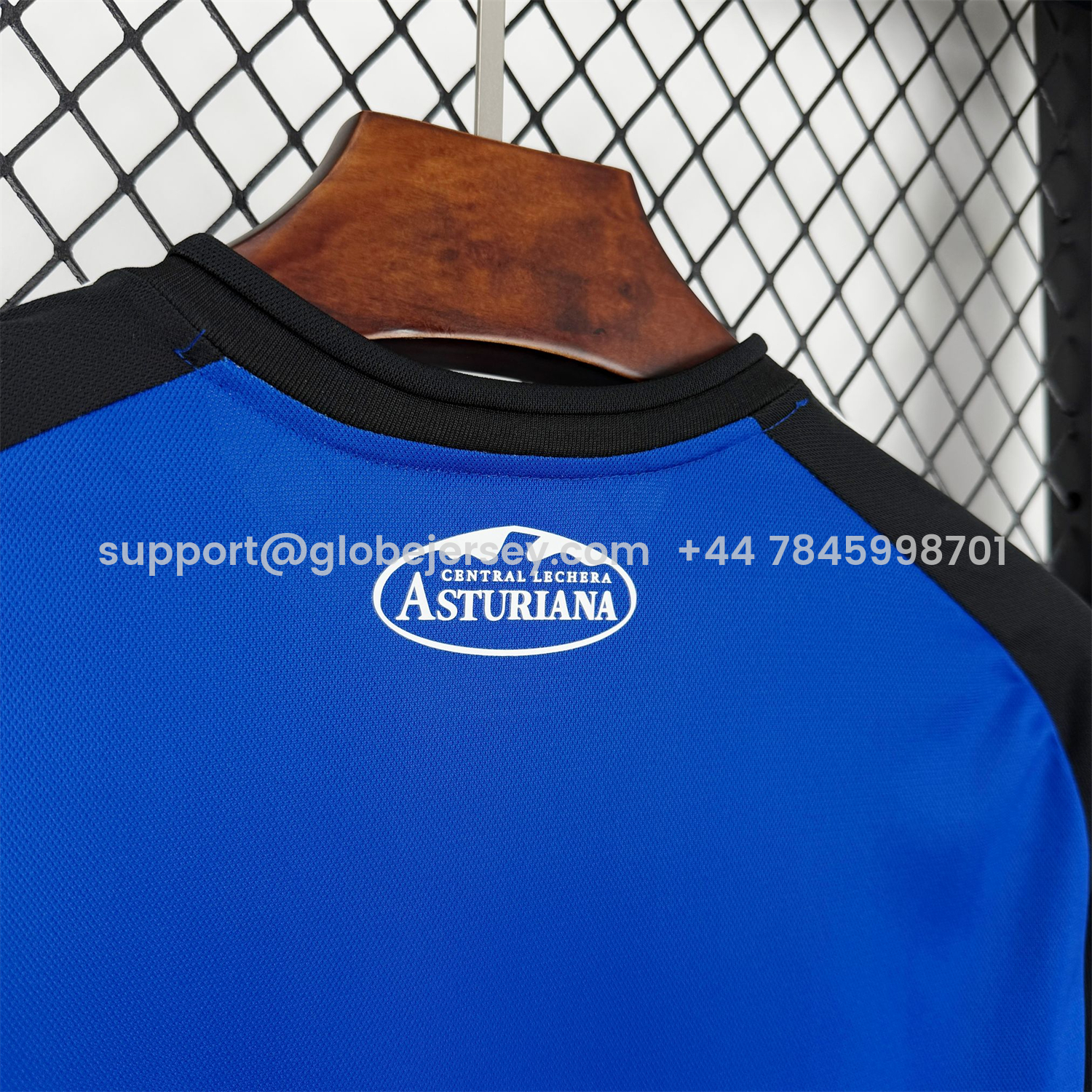GlobeJersey-Real Oviedo 25-26 Deep Black With Royal Blue 100th Anniversary Jersey - Fans Version