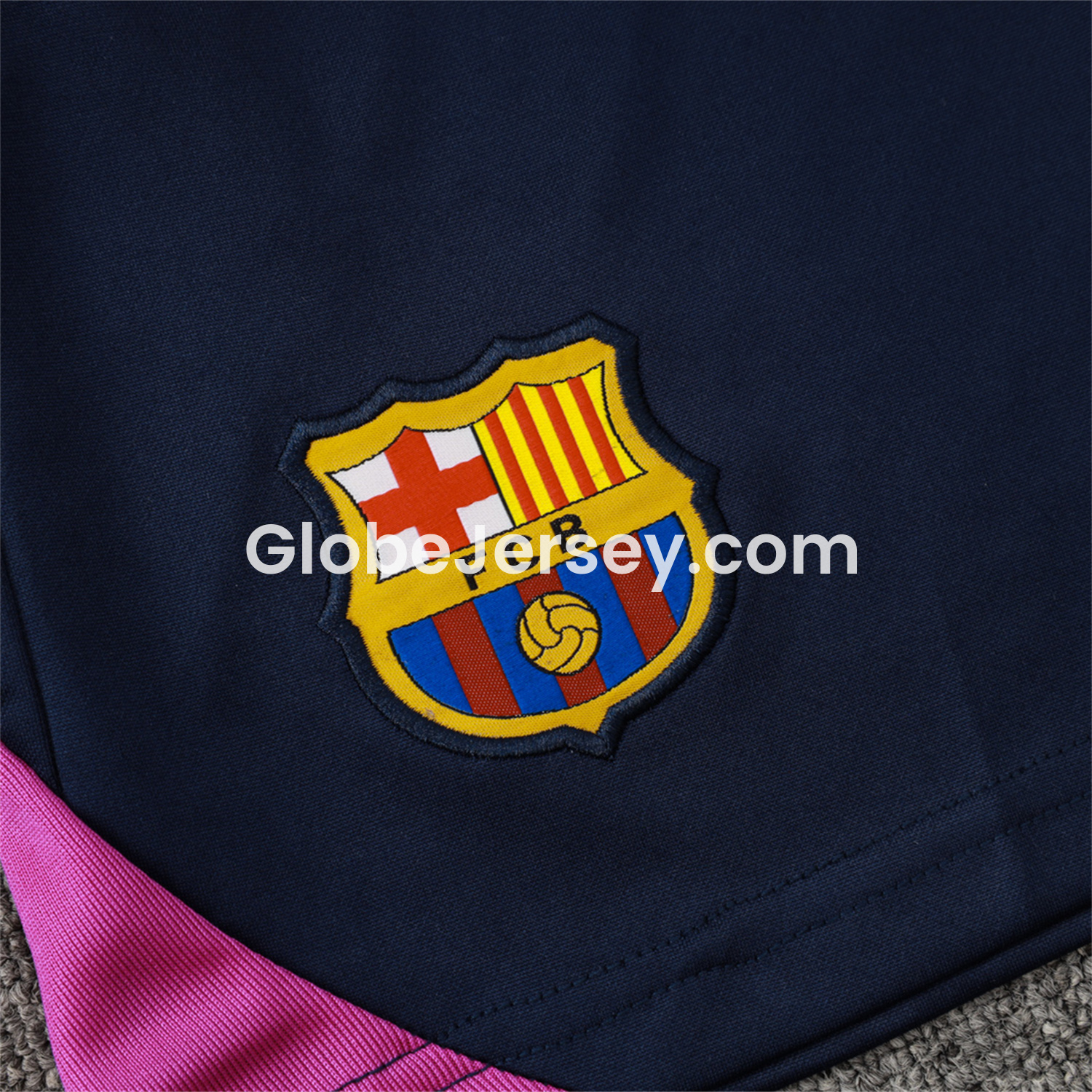 GlobeJersey-Barcelona 25-26 Vest Training Set - Deep Blue Black Vest and Shorts