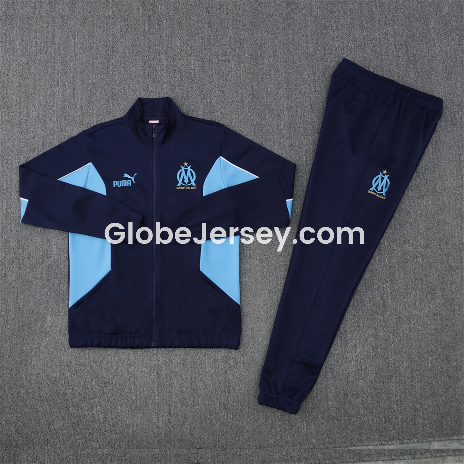 GlobeJersey-Marseille 25-26 Jacket Training Tracksuit - Deep Blue Jackets & Pants