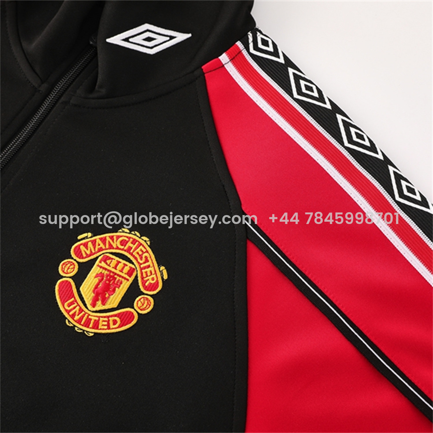 GlobeJersey-Manchester United 25-26 Throwback 98-99 Style Jacket Training Tracksuit - Black
