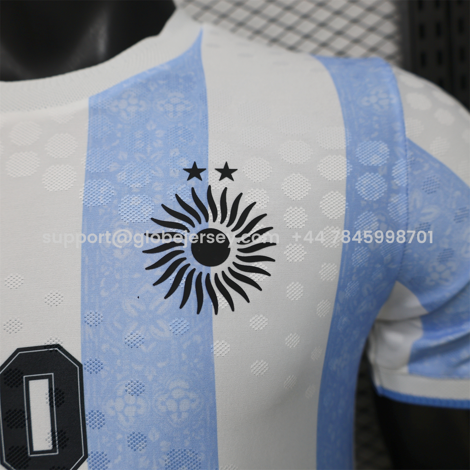 GlobeJersey-Argentina 2026 White Blue Maradona Special Kit - Player Version