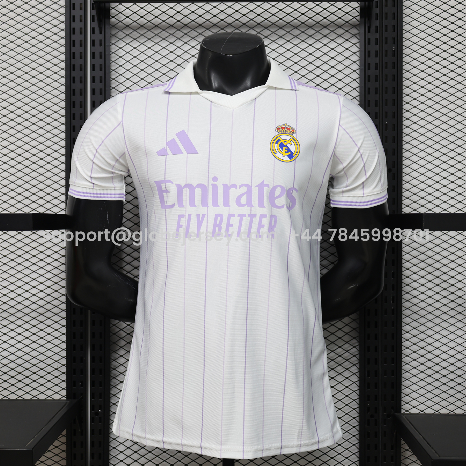 GlobeJersey-Real Madrid 25-26 Retro Style White Polo Jersey - Player Version