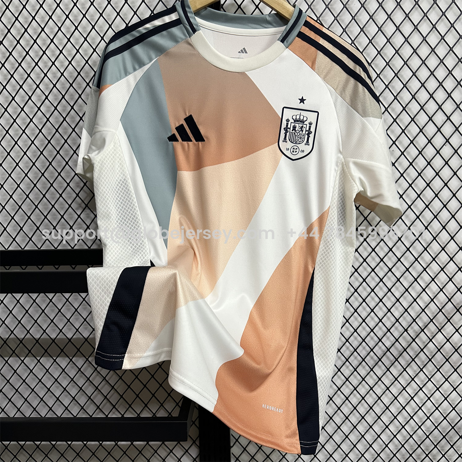 GlobeJersey-Spain 2025 Women's Team Away Jersey - Men's Fans Version