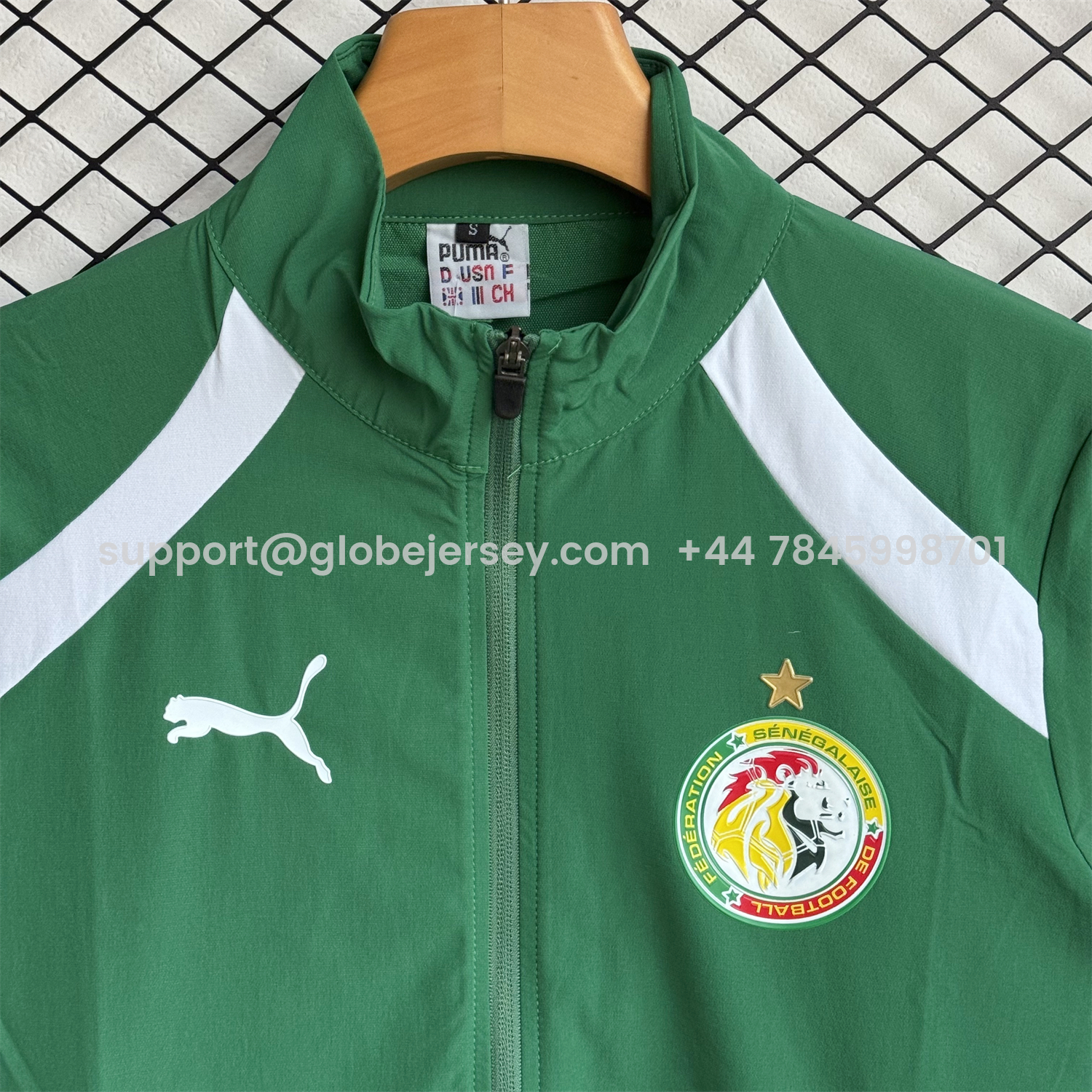 GlobeJersey-Senegal 2026 Windbreaker Training Set - Green Top and Pants