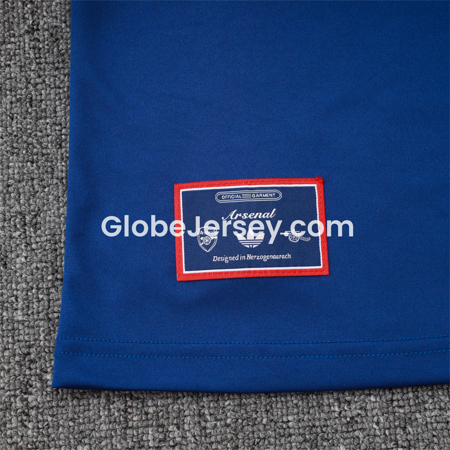 GlobeJersey-Arsenal 25-26 Throwback Trefoil Vest Training Set - Royal Blue Vest and Shorts