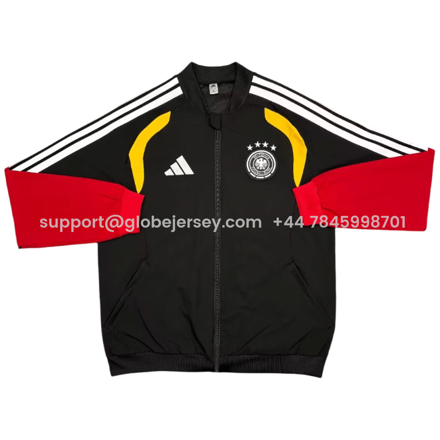 GlobeJersey-Germany 2026 Windbreaker Jacket - Black And Red