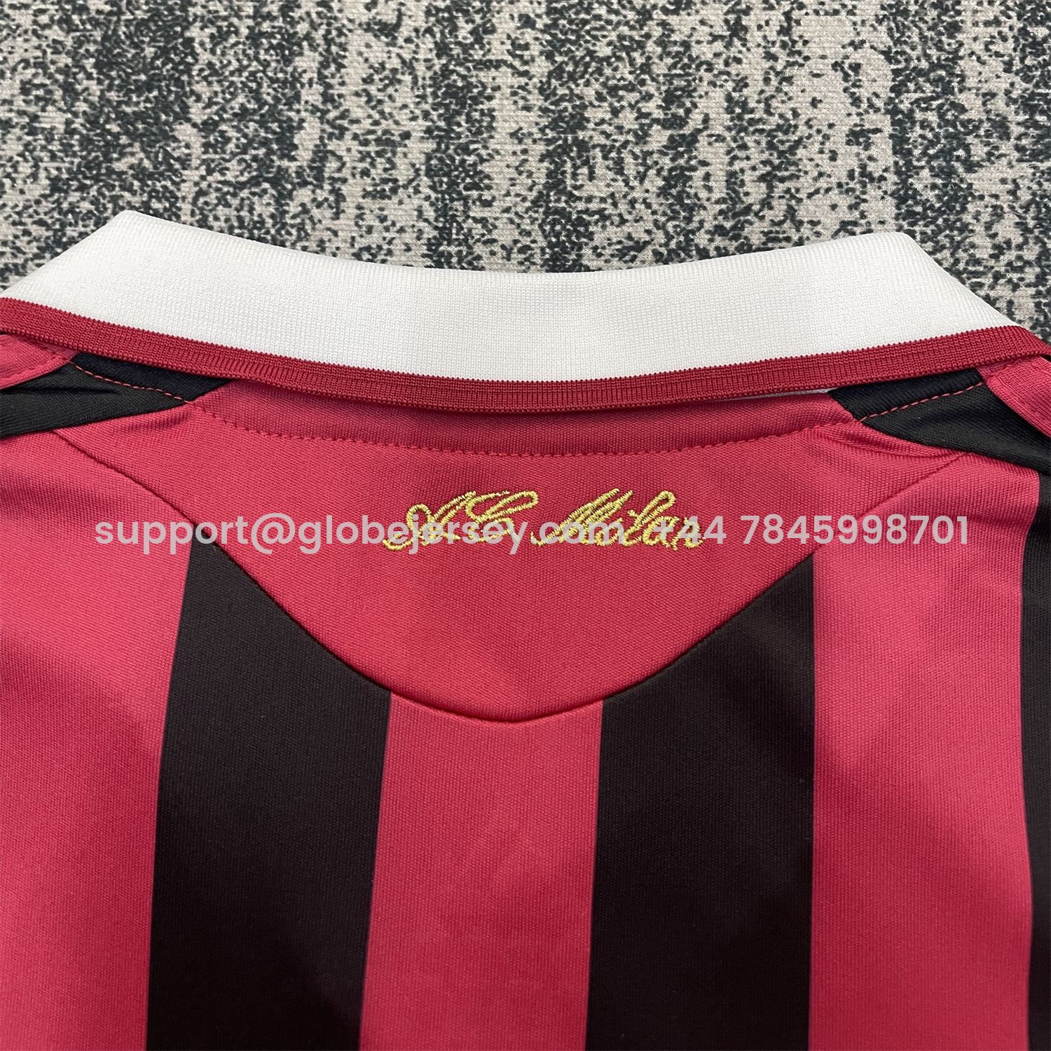 GlobeJersey-Retro AC Milan 2009-10 Home Red Kids Kit
