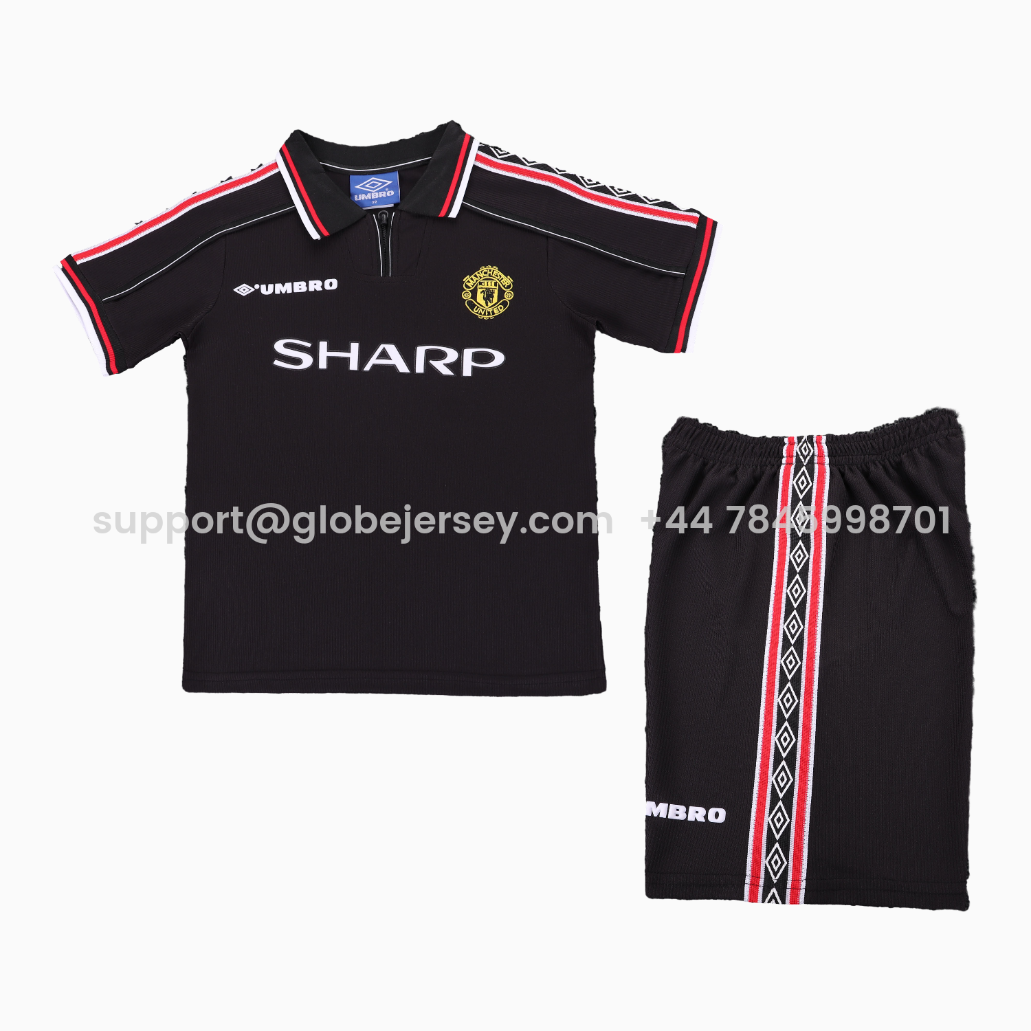 GlobeJersey-Retro Manchester United 1998-99 Away Kids Kit