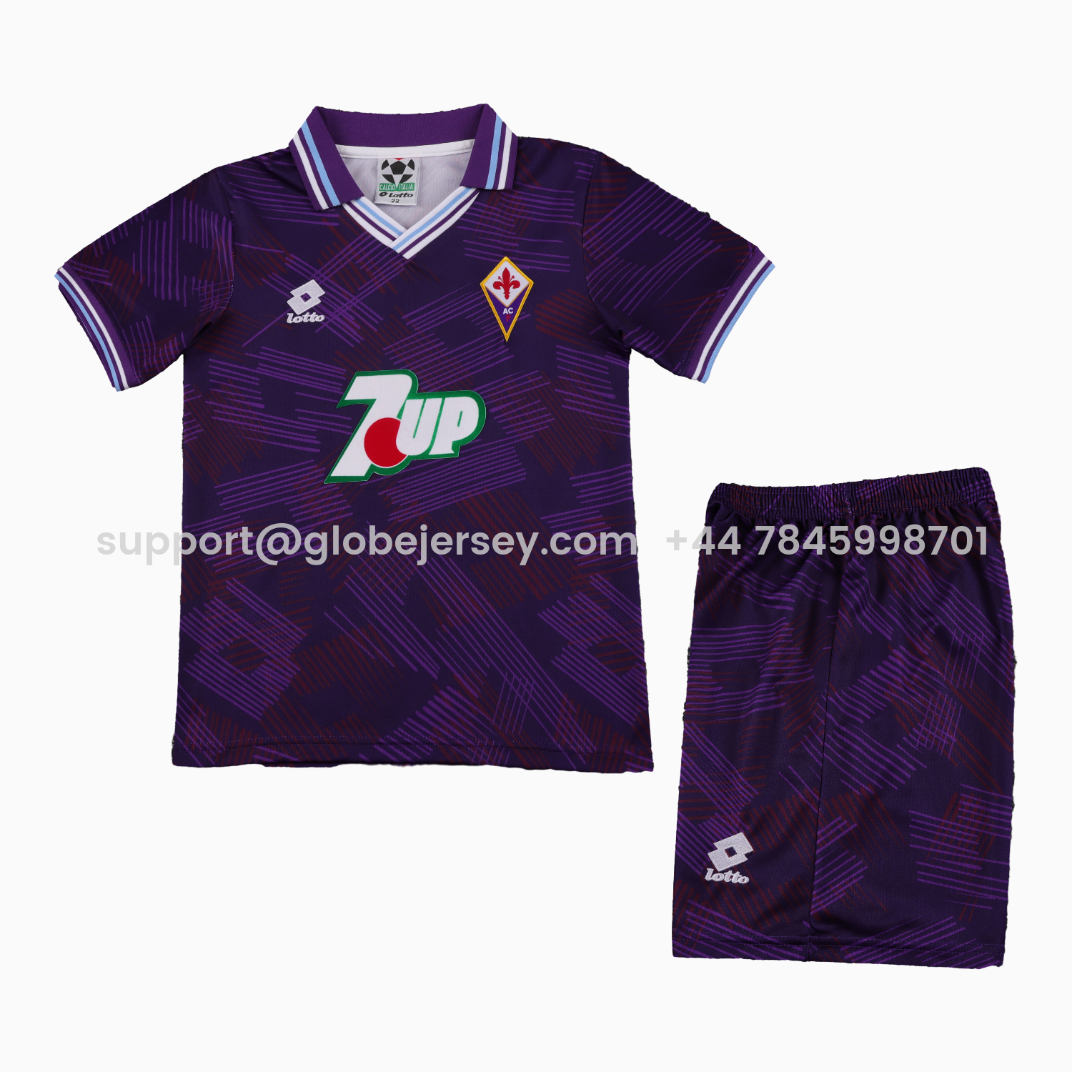GlobeJersey-Retro Fiorentina 1992-93 Home Kids Kit