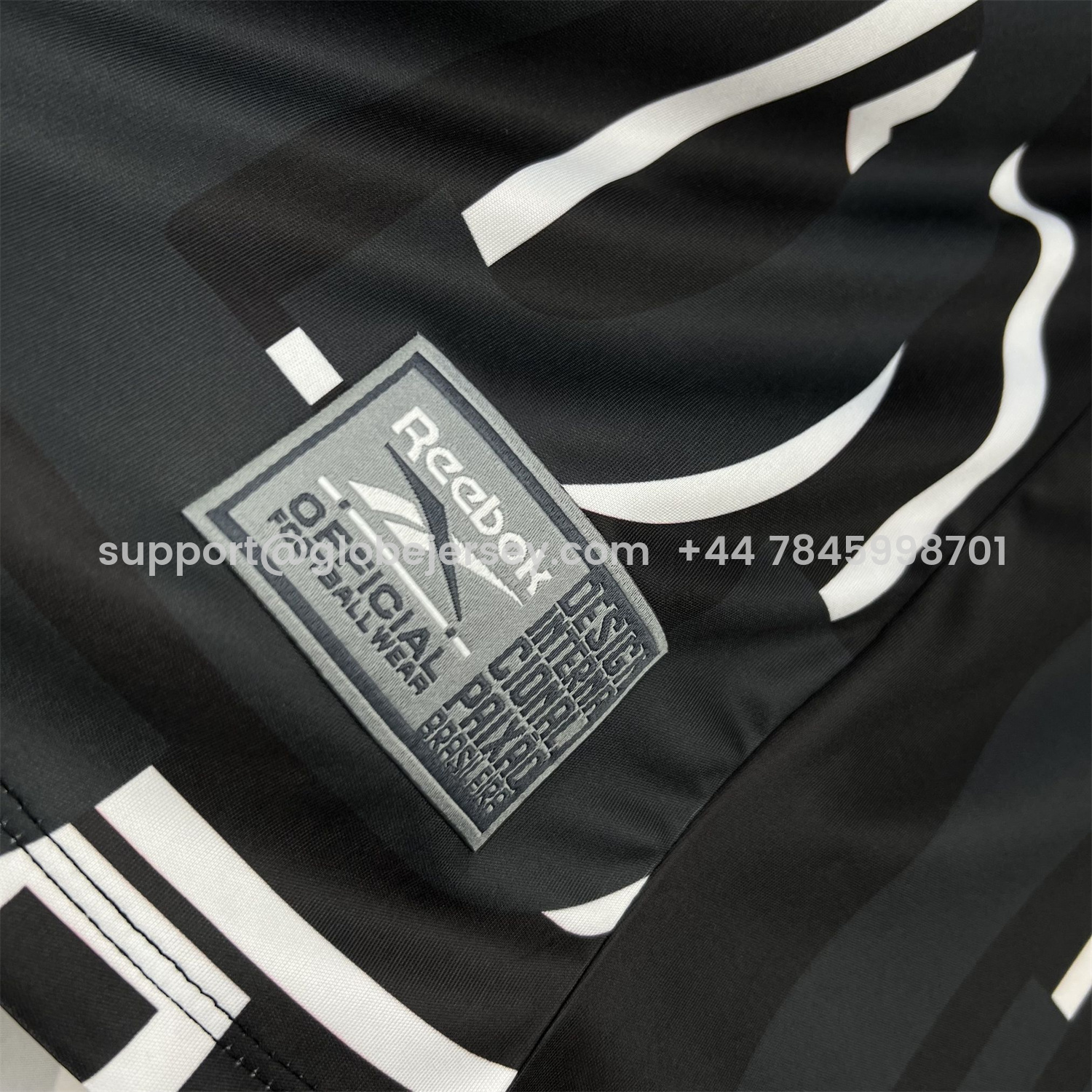 GlobeJersey-Santa Cruz 26-27 Pre-Match Black With White Lines Jersey - Fans Version