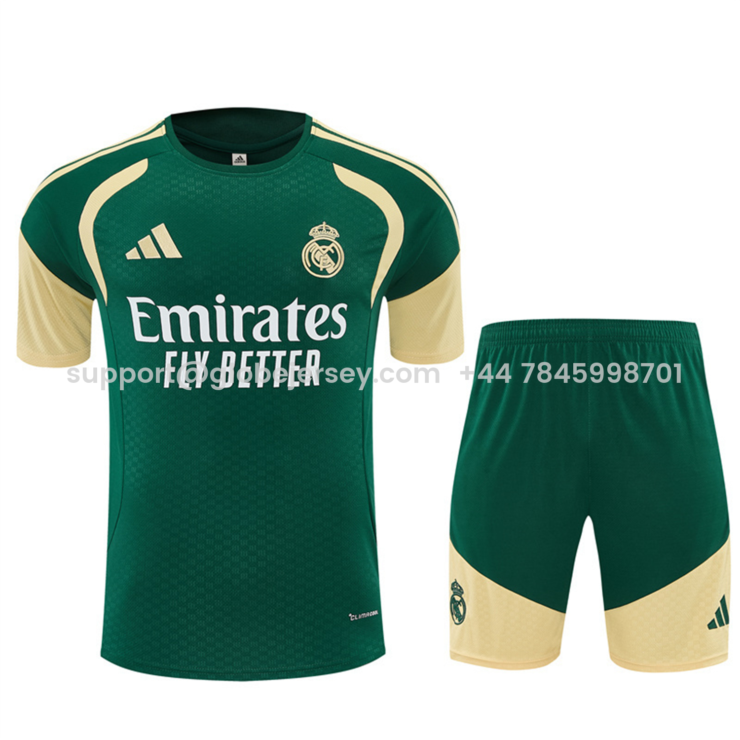 GlobeJersey-Real Madrid 26-27 Short-Sleeve Training Set - Green Top & Green Shorts