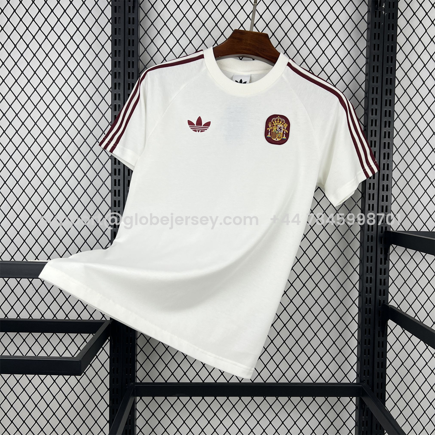 GlobeJersey-Spain 2026 Travel White Jersey - Fans Version