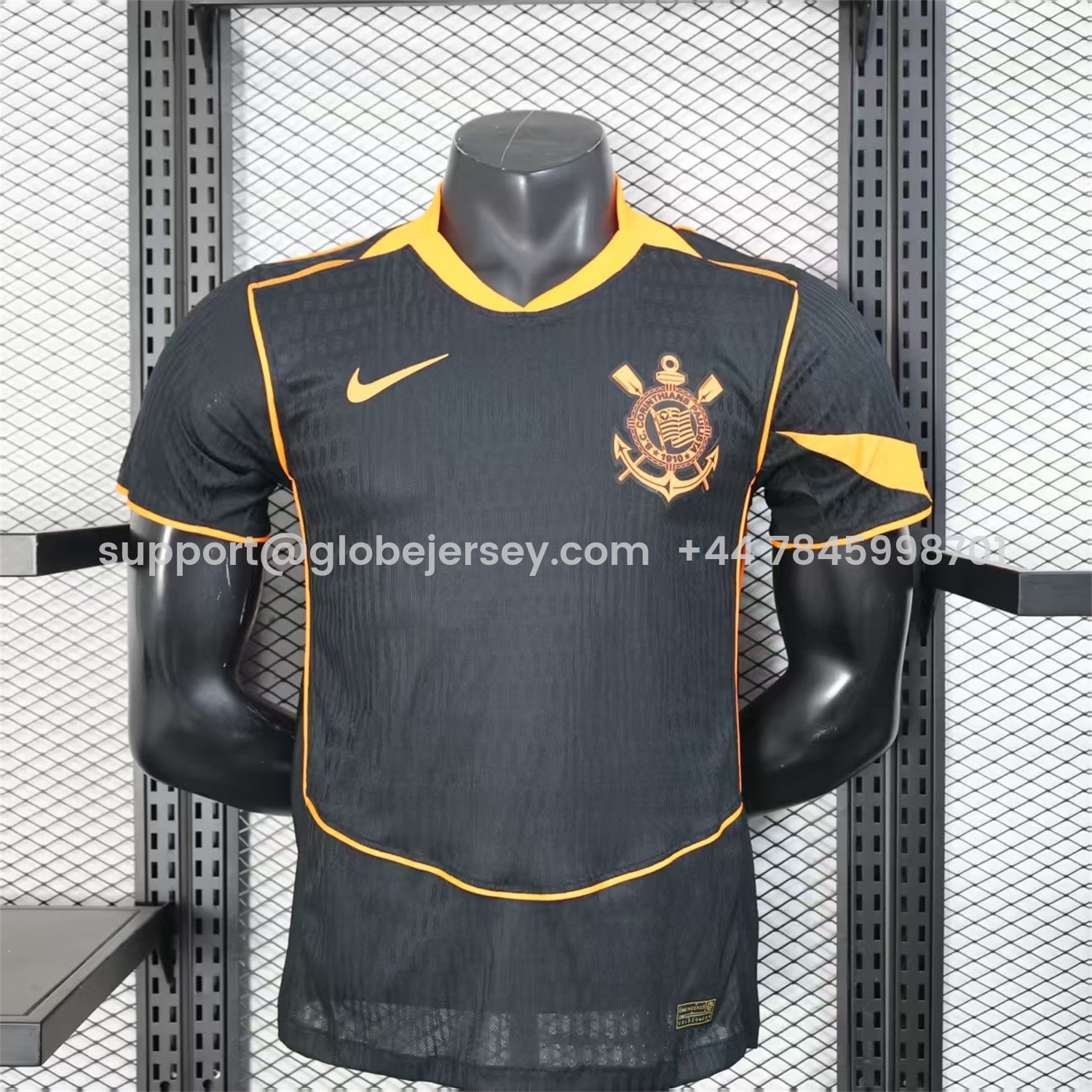 GlobeJersey-Corinthians 25-26 Third Black Jersey - Player Version