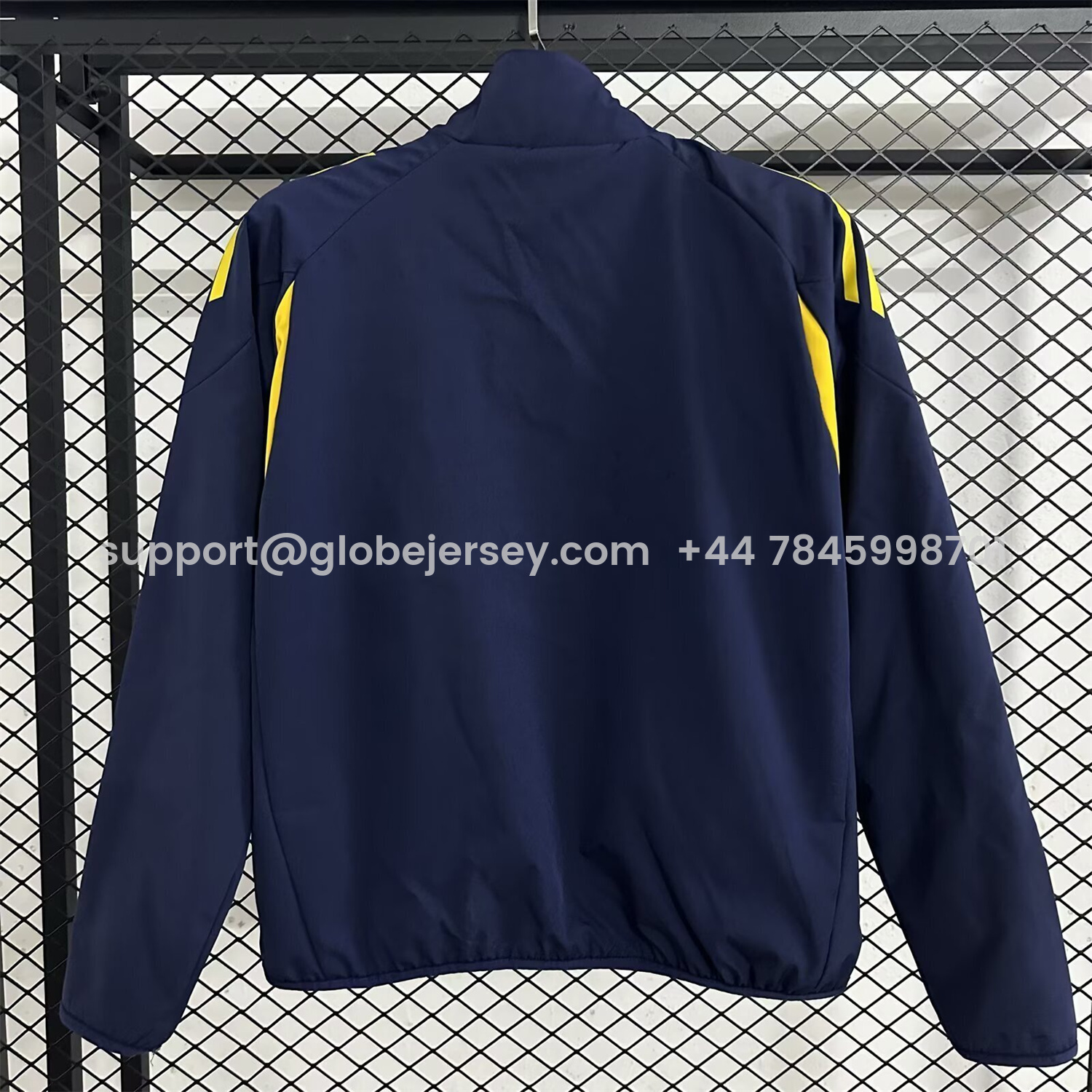 GlobeJersey-Boca Juniors 25-26 Training Windbreaker Jacket - Dark Grey