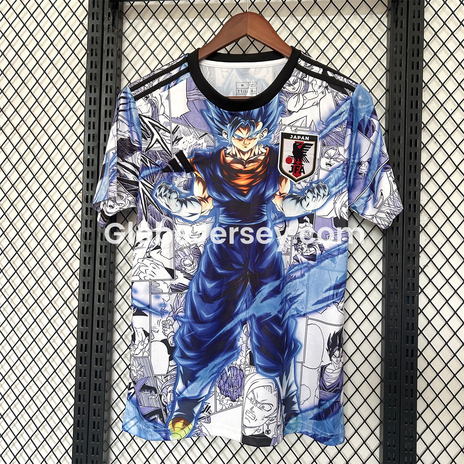 GlobeJersey-Japan 25-26 Blue Goku Black & White Background Special Jersey - Fans Version