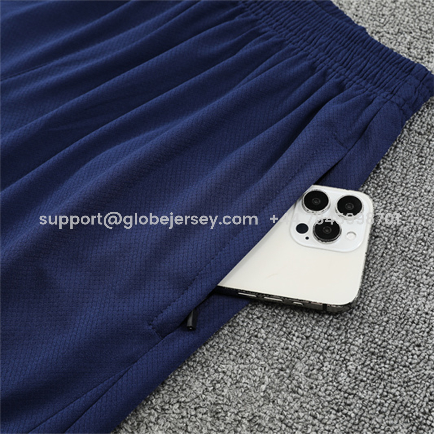 GlobeJersey-Barcelona 25-26 Kids Short-Sleeve Training Set - Red Blue Line Top & Blue Shorts