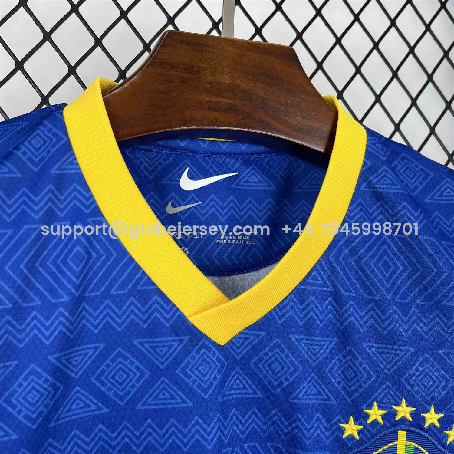 GlobeJersey-Women's Brazil 2026 Diamond Texture Blue Special Jersey