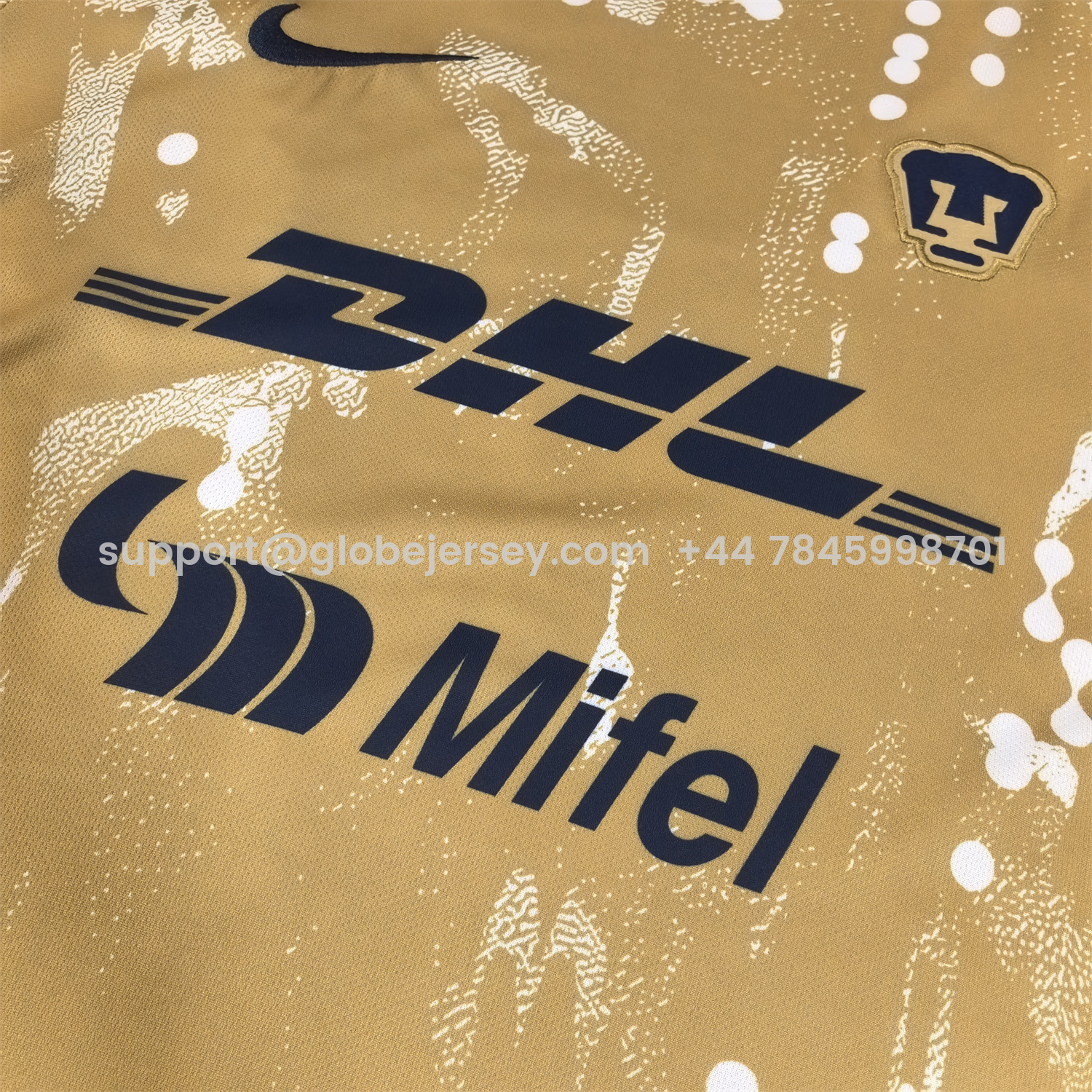 GlobeJersey-Pumas UNAM 25-26 Mud Yellow Pre-Match Training Jersey - Fans Version