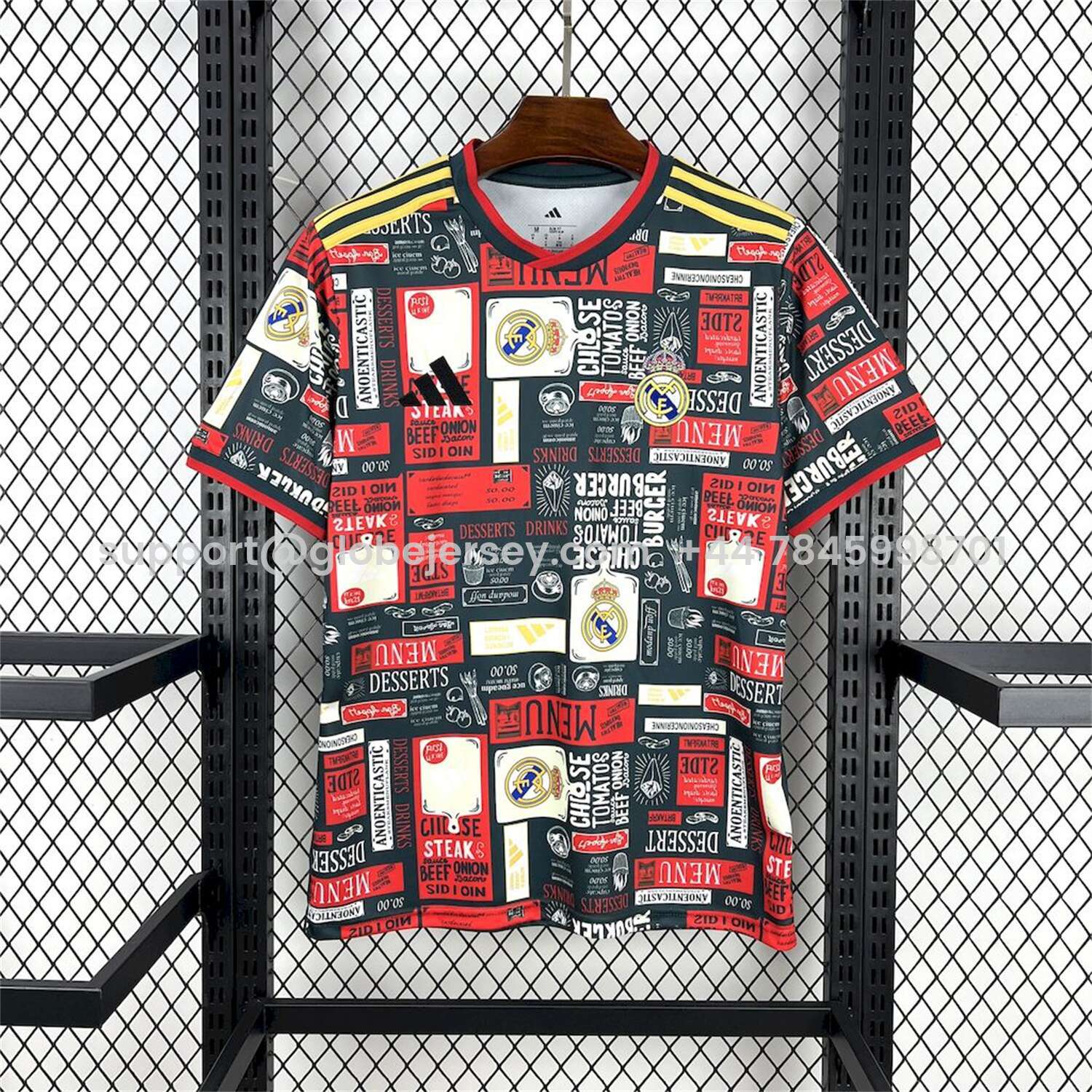 GlobeJersey-Real Madrid 25-26 Color Advertising Swatch Dark Gray Jersey - Fans Version