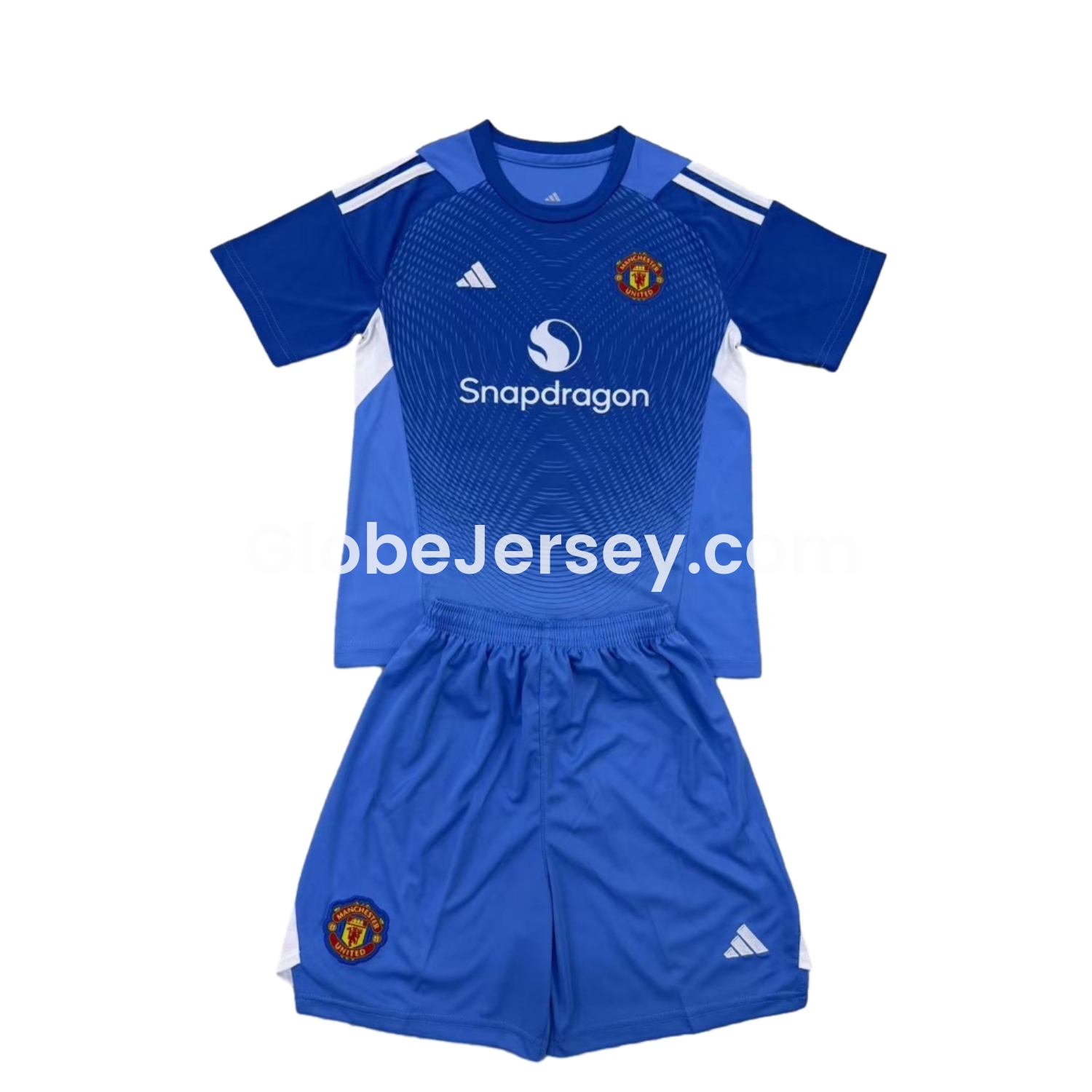 GlobeJersey-Manchester United 2025 Blue Goalkeeper Kids Kit
