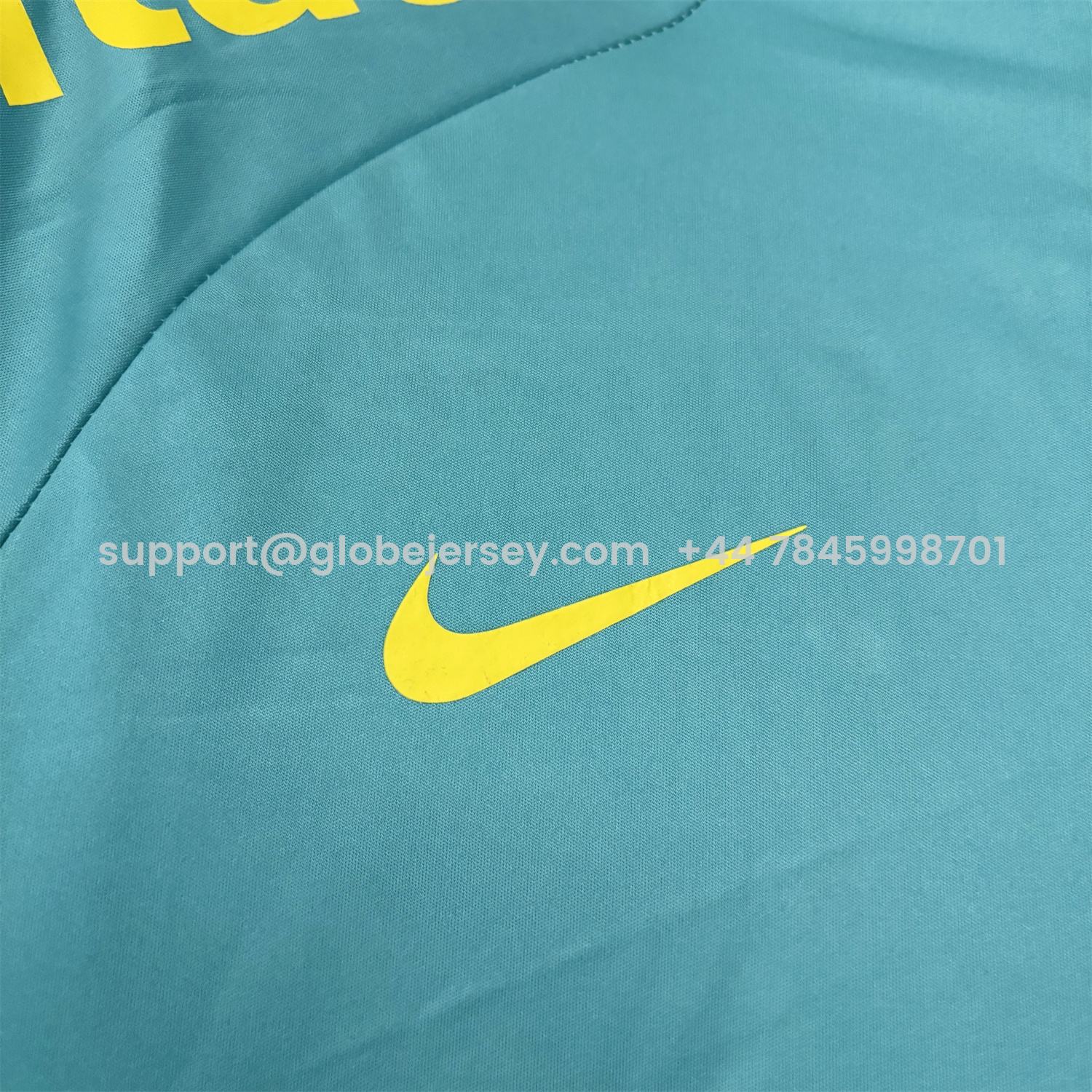 GlobeJersey-Retro Brazil 2022 Pre-Match Cyan Windbreaker
