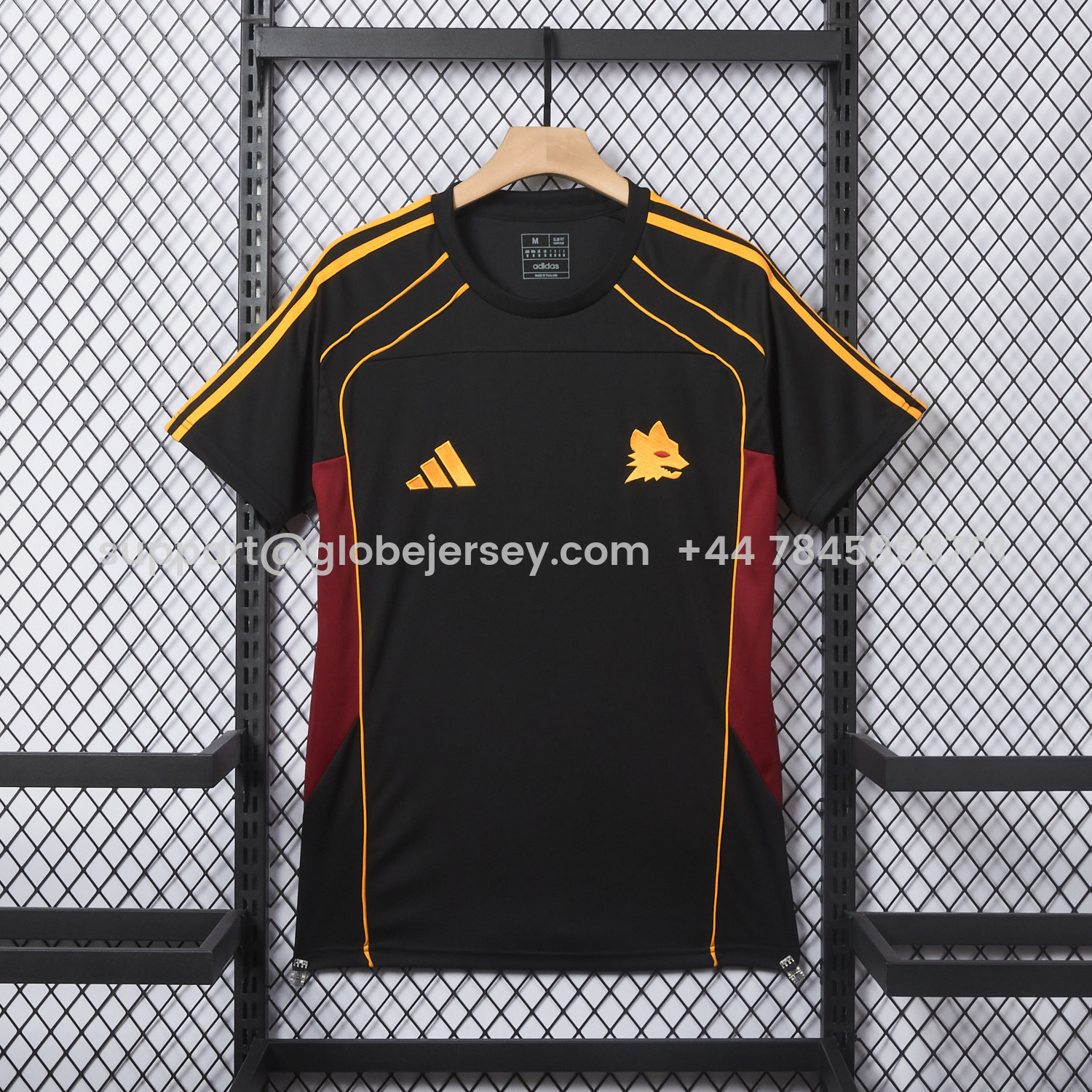 GlobeJersey-AS Roma 25-26 Travel Special Black Jersey - Fans Version