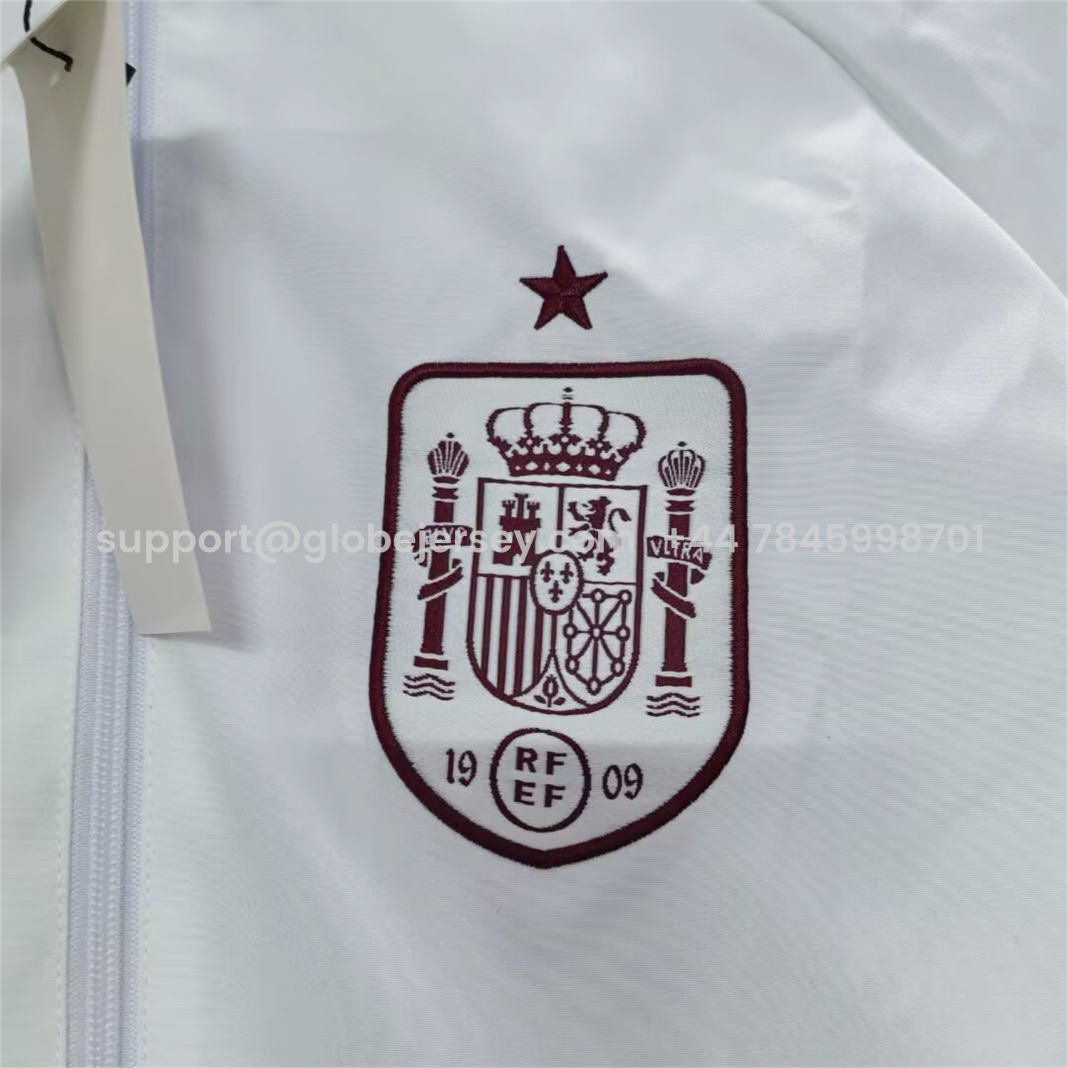 GlobeJersey-Spain 2026 Windbreaker Jacket - White