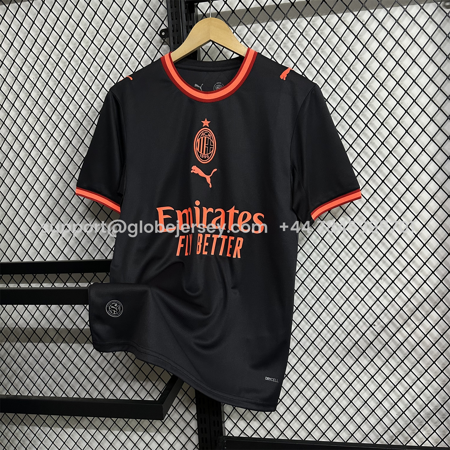 GlobeJersey-AC Milan 26-27 Third Black Jersey - Fans Version