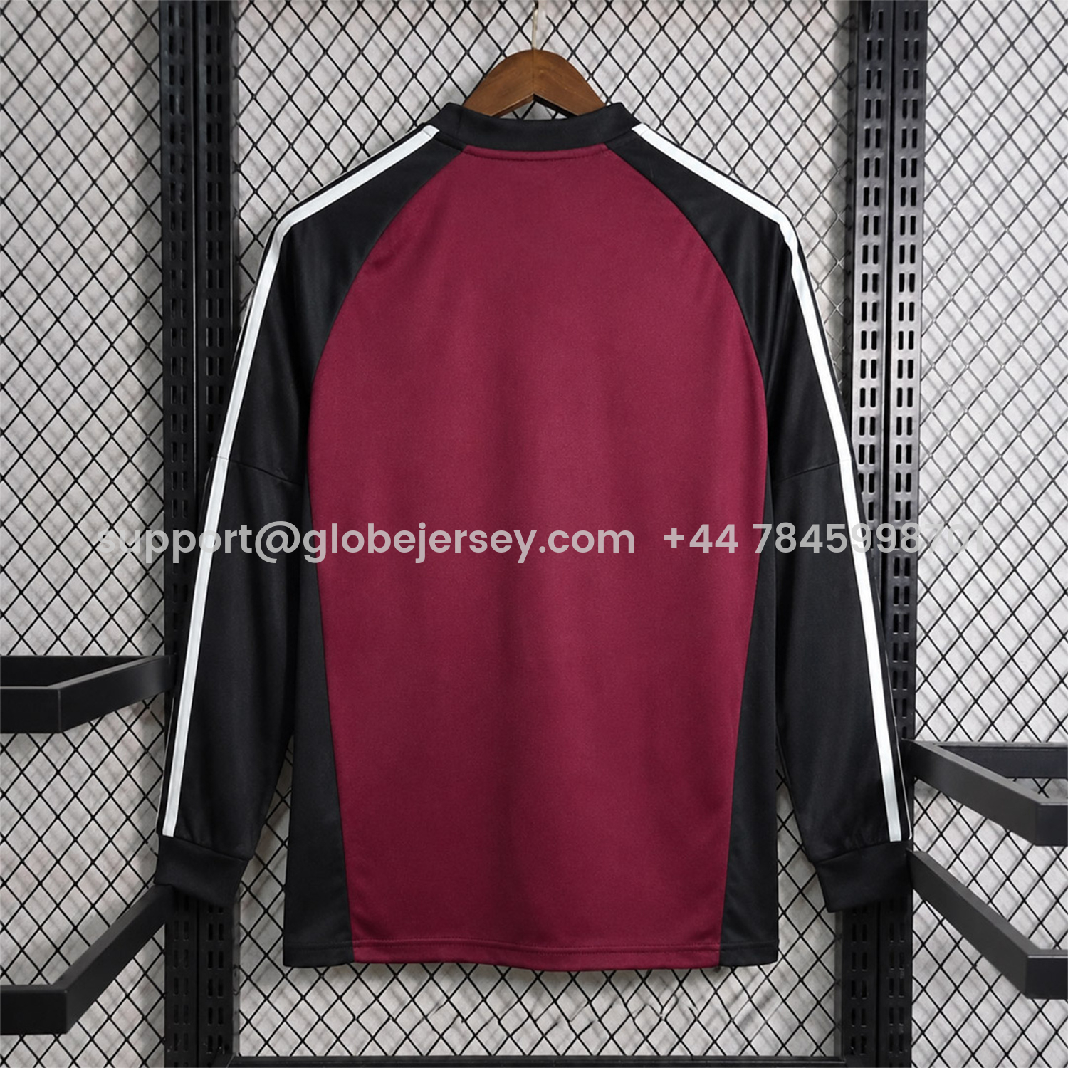 GlobeJersey-Spain 2026 Wine Red Long Sleeves Goalkeeper Jersey - Fans Version
