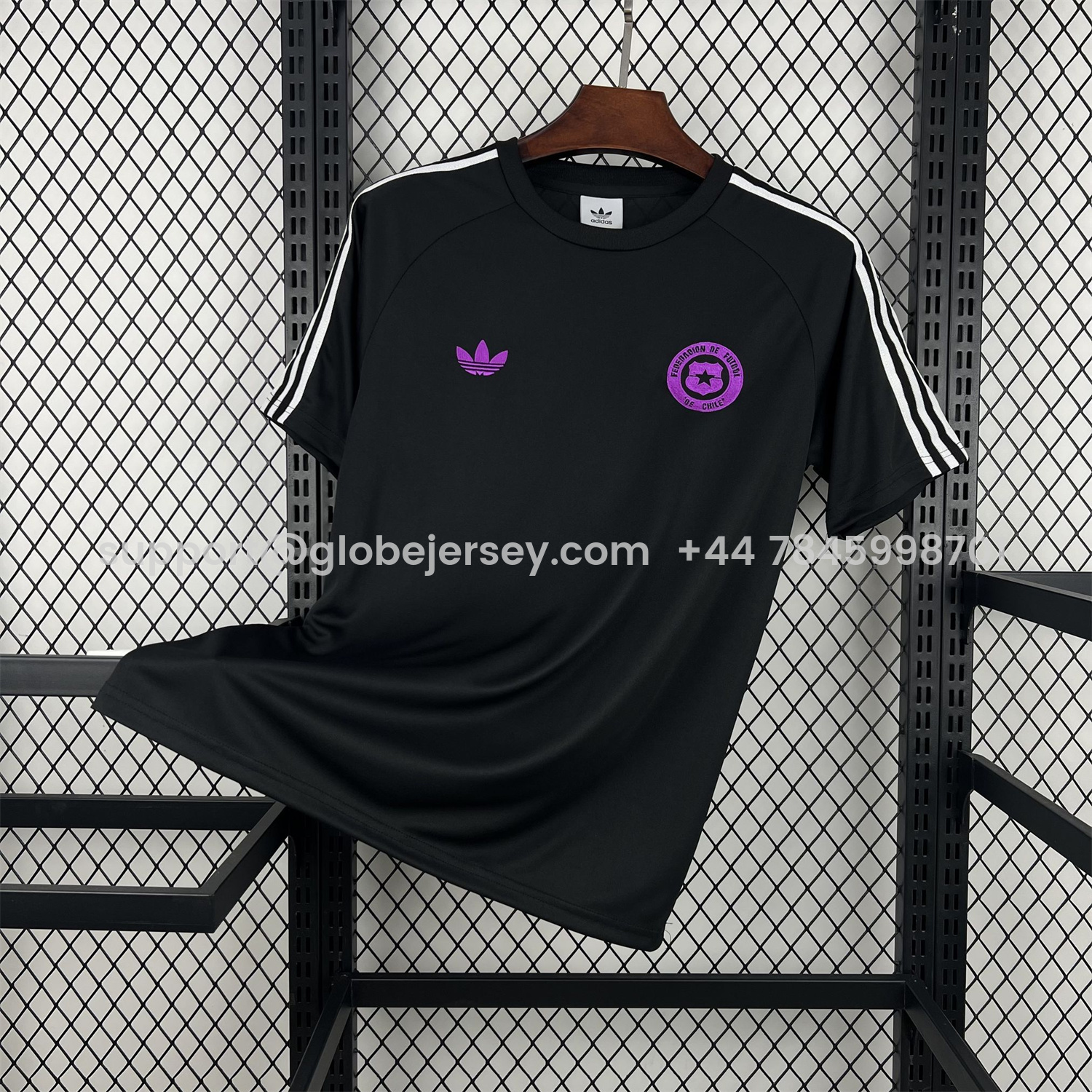 GlobeJersey-Chile 2026 Black With White Stripes Special Edition Jersey - Fans Version