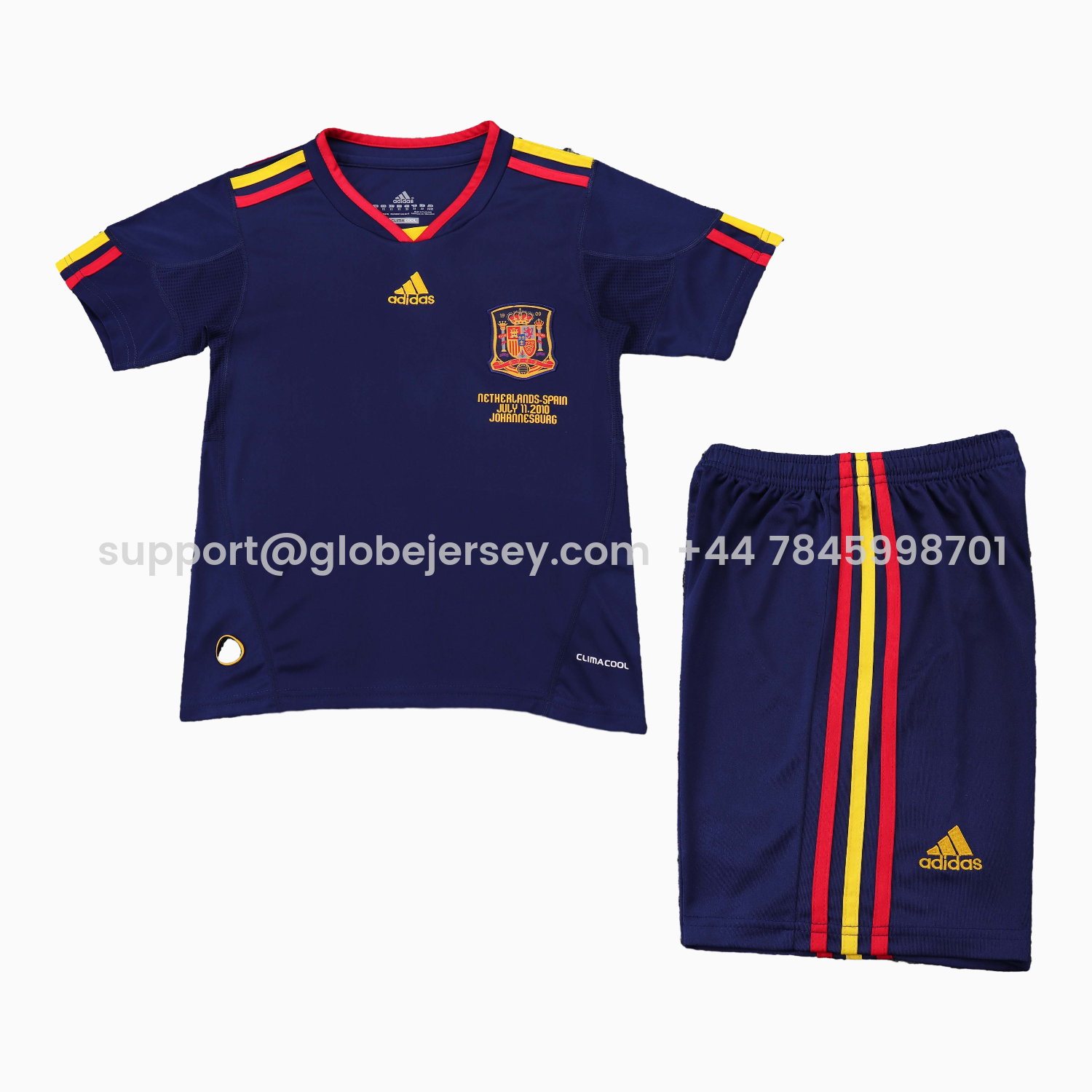 GlobeJersey-Retro Spain 2010 Away Kids Kit