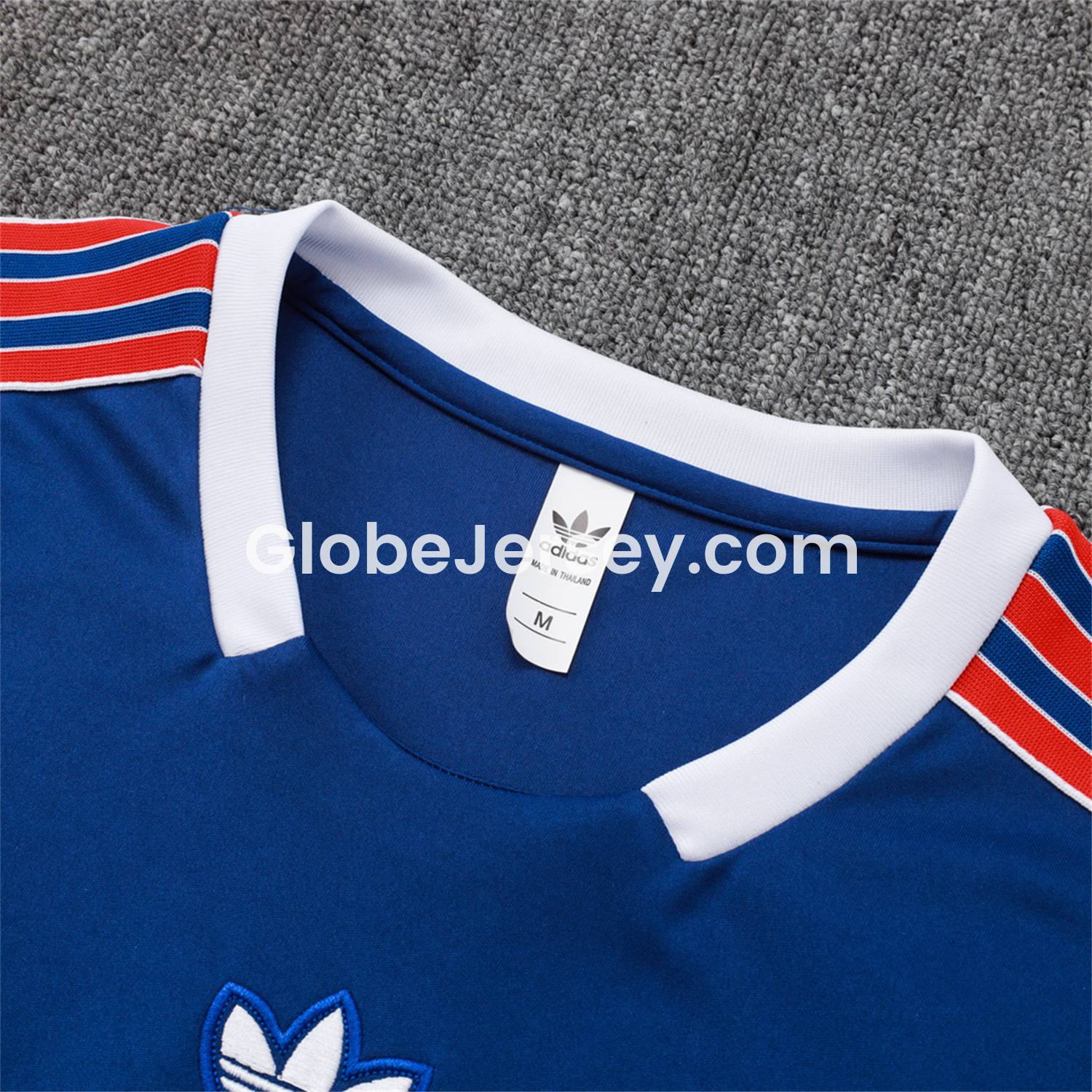 GlobeJersey-Arsenal 25-26 Throwback Trefoil Vest Training Set - Royal Blue Vest and Shorts