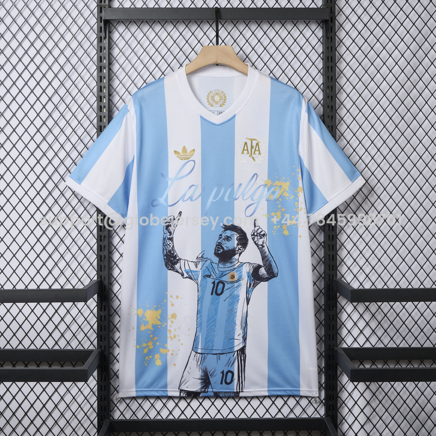 GlobeJersey-Argentina 25-26 50th Anniversary Messi Graffiti Special Jersey - Fans Version