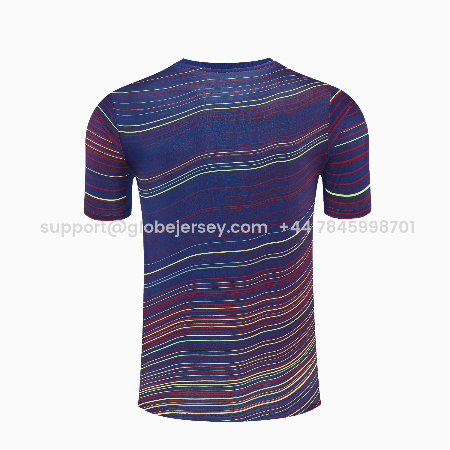 GlobeJersey-Barcelona 25-26 Short-Sleeve Training Set - Colors Top & Dark Blue Pants