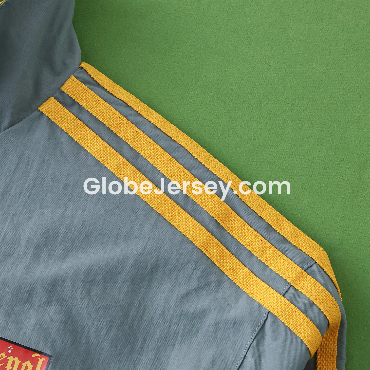 GlobeJersey-Retro Arsenal 1991-93 Away Double Sided Reversible Windbreaker - Yellow & Grey