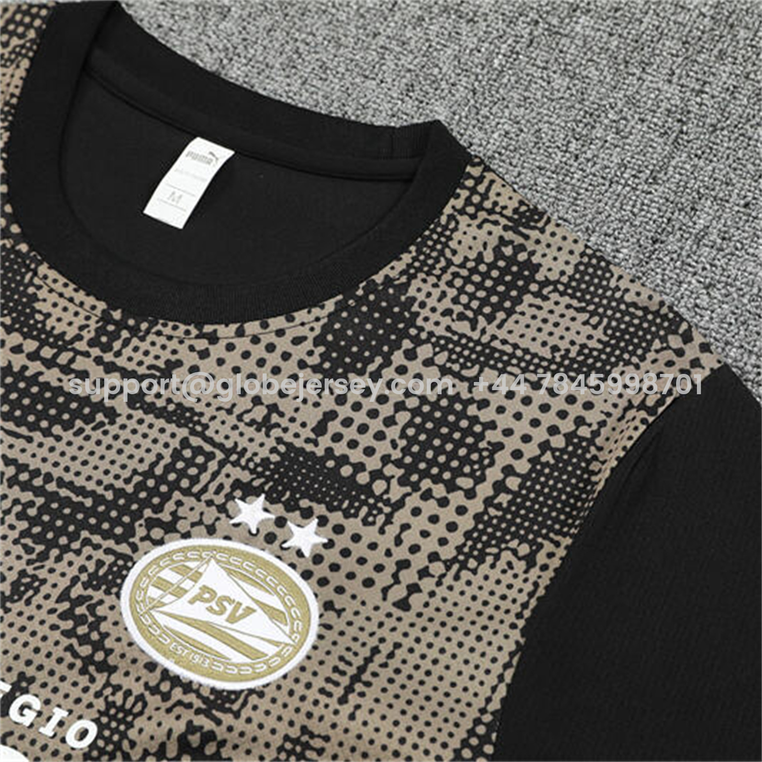 GlobeJersey-PSV Eindhoven 25-26 Short-Sleeve Training Set - Army Green Top & Black Shorts