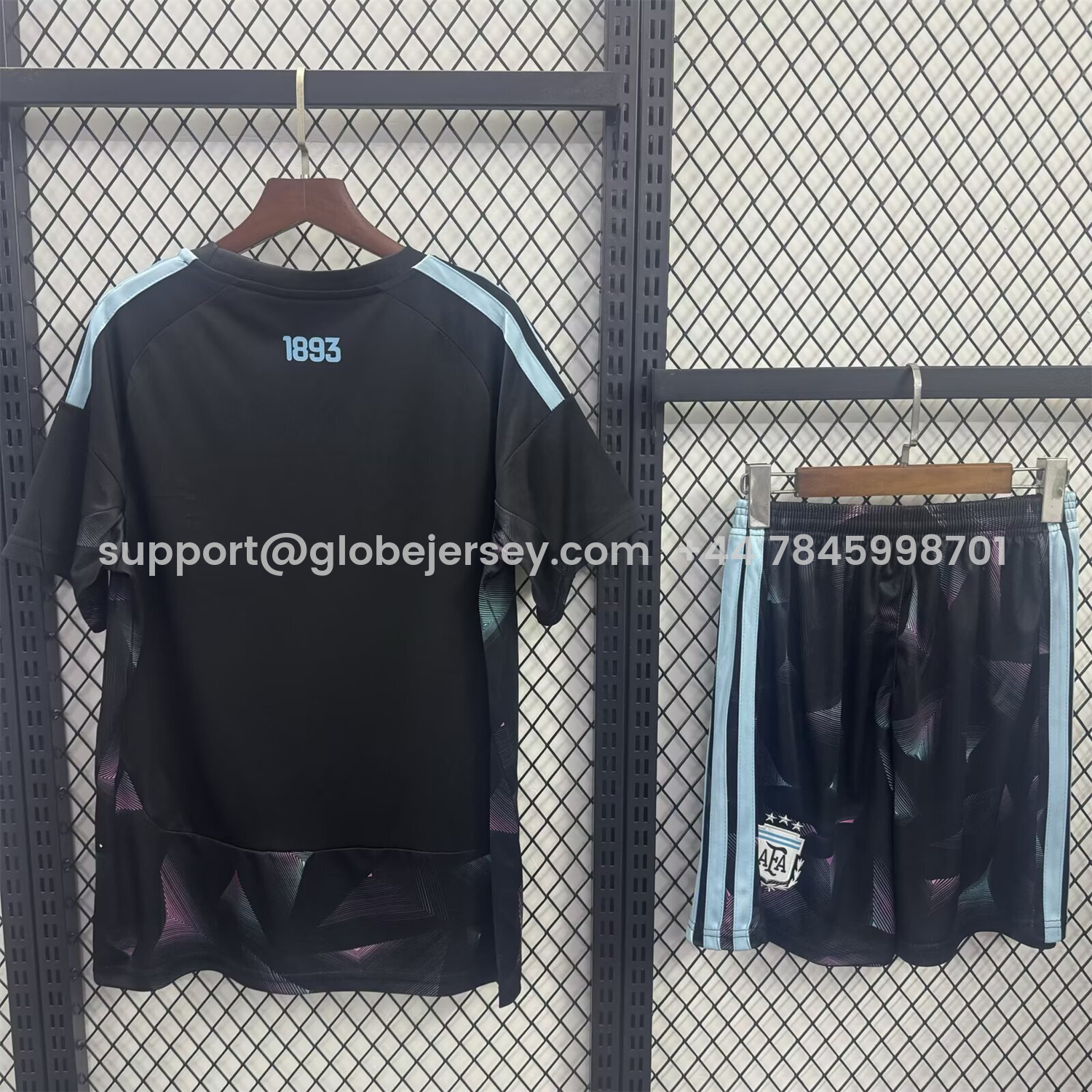 GlobeJersey-Argentina 2026 Goalkeeper Black Kids Kit