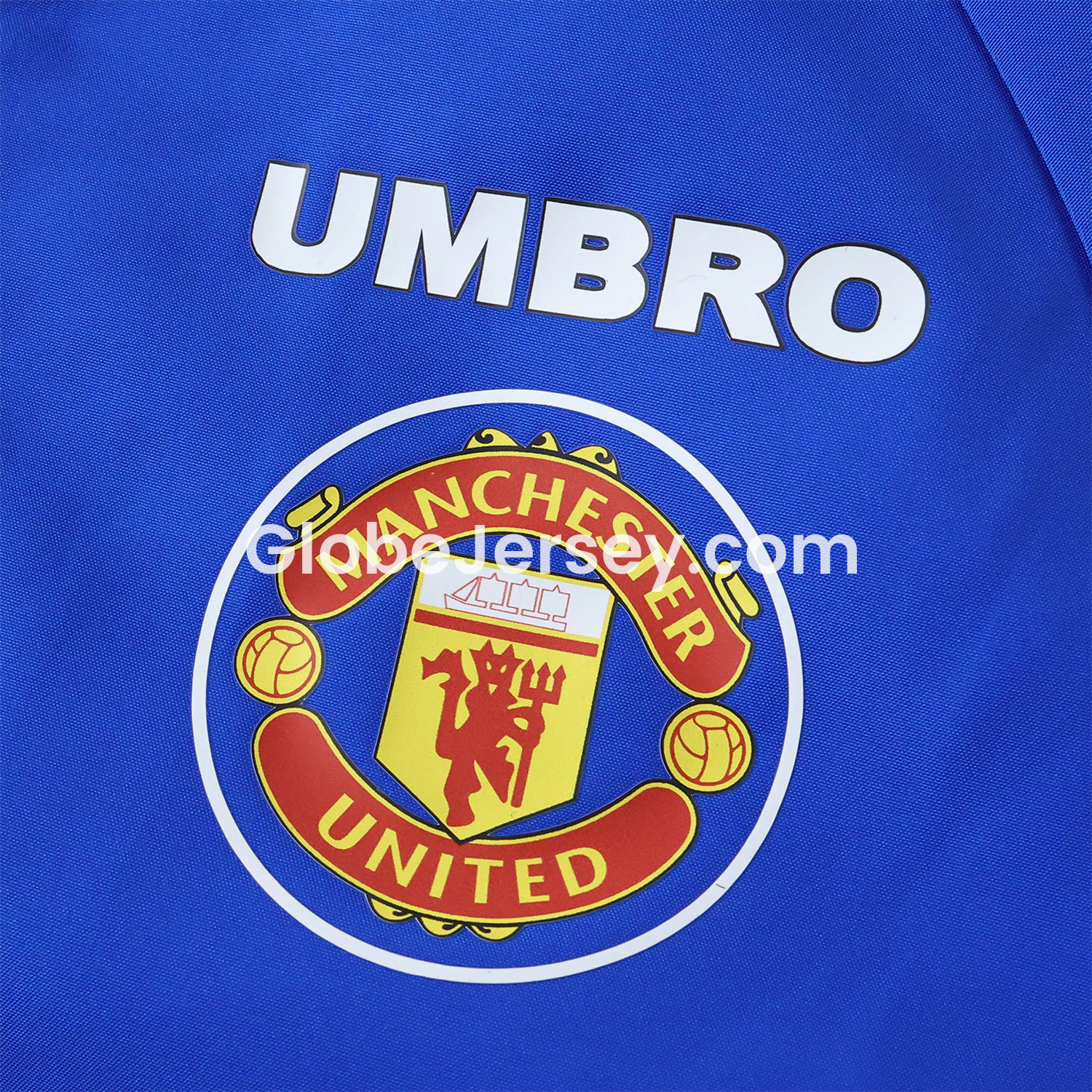 GlobeJersey-Retro Manchester United 1996 Double Sided Reversible Windbreaker - Blue & Green