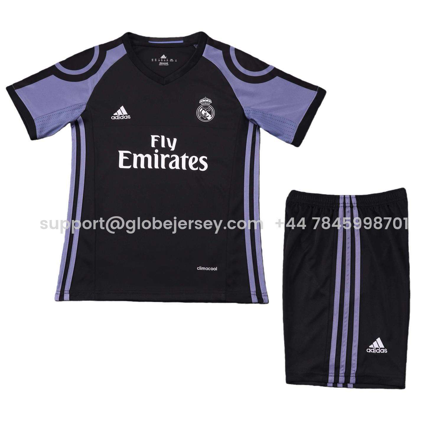 GlobeJersey-Retro Real Madrid 2016-17 Third Kids Kit