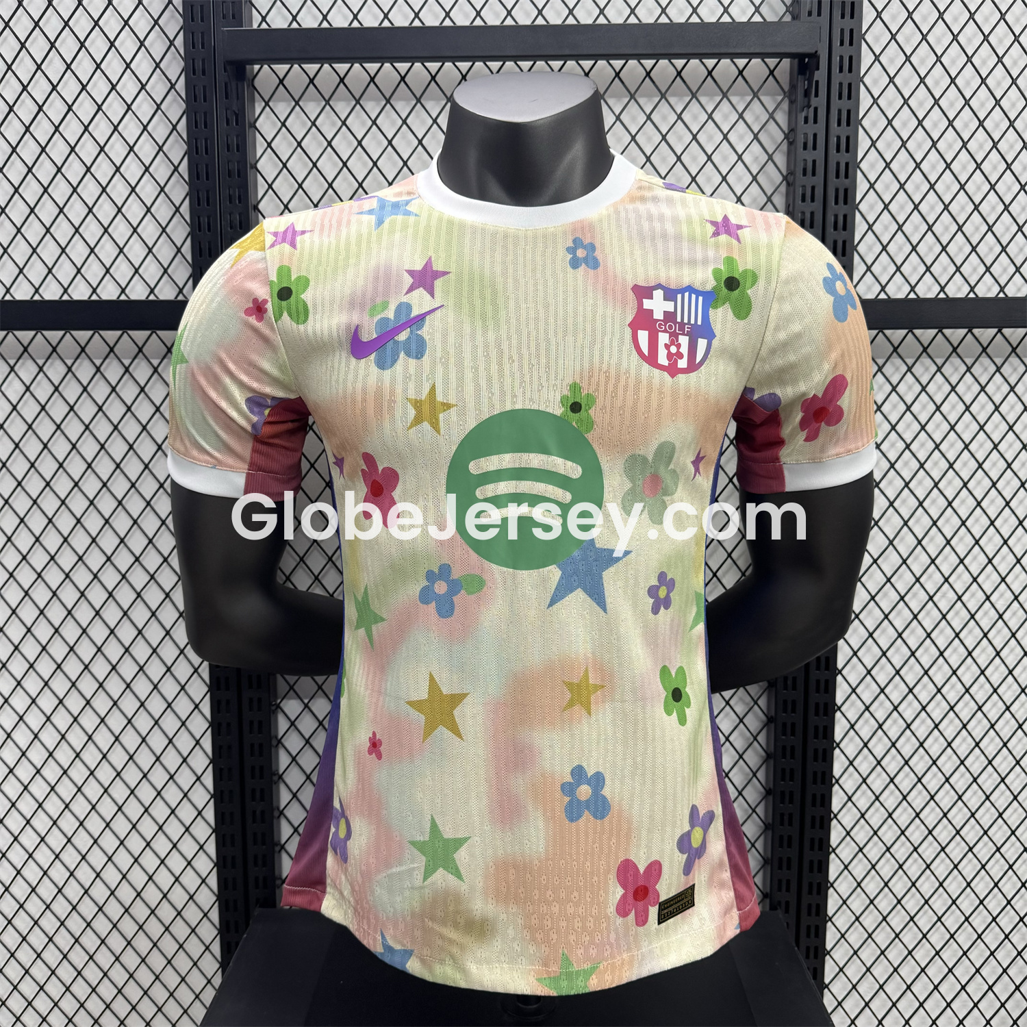GlobeJersey-Barcelona 25-26 Golf Color Petals Special Yellow Jersey - Player Version