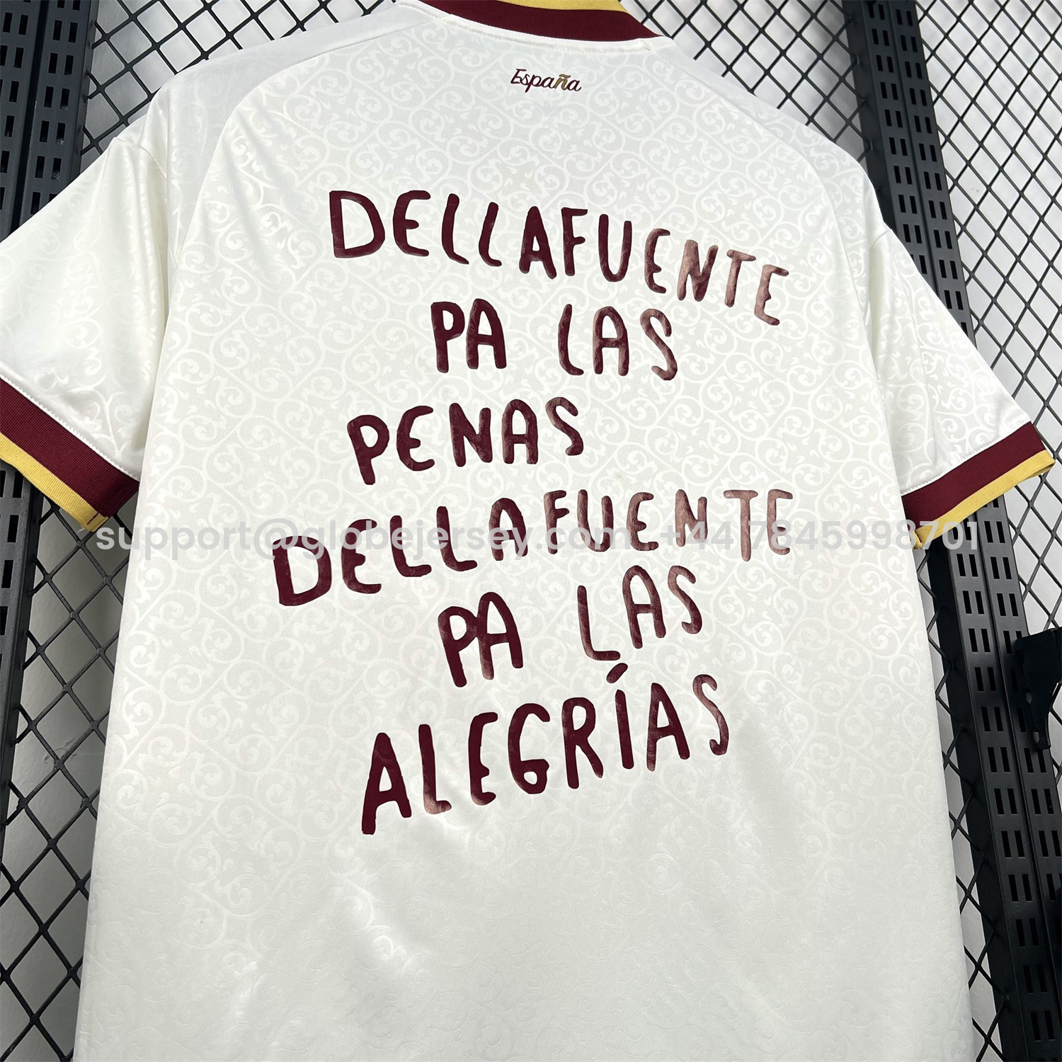 GlobeJersey-Spain 2026 Dellafuente Co-Branded White Jersey - Fans Version