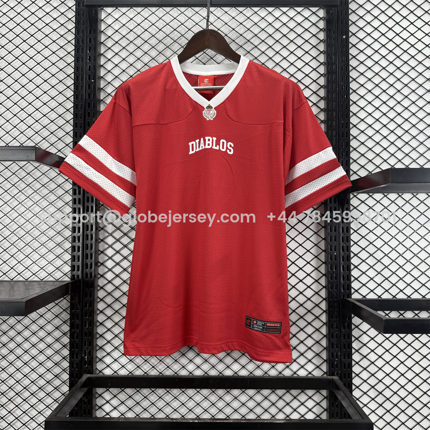 GlobeJersey-Toluca 25-26 Red Diablos Baseball Jersey