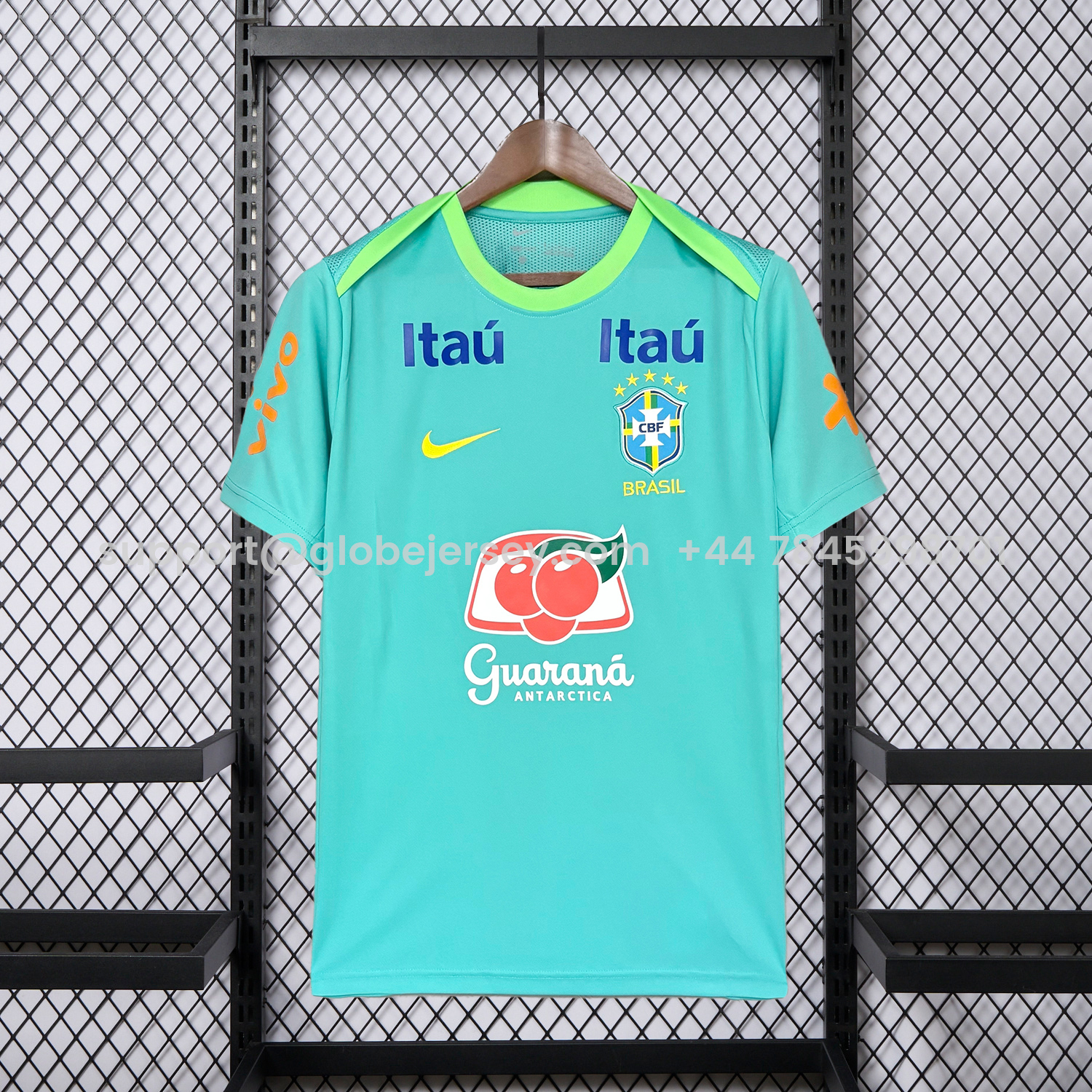 GlobeJersey-Brazil 2026 Tiffany Blue Training Jersey - Fans Version
