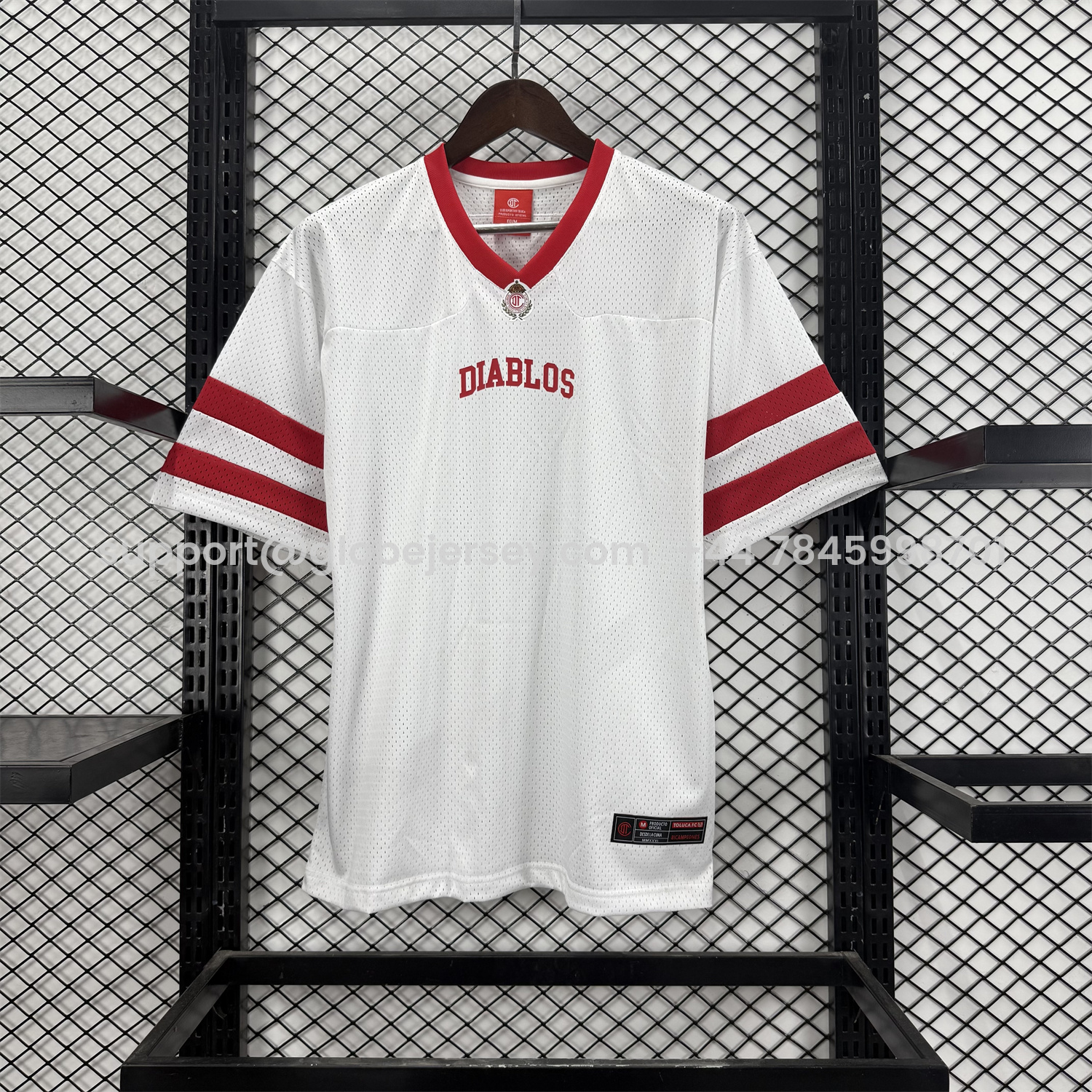 GlobeJersey-Toluca 25-26 White Diablos Baseball Jersey