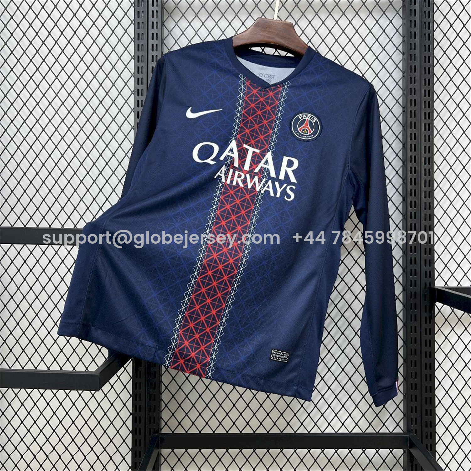 GlobeJersey-Paris Saint-Germain PSG 25-26 Home Long Sleeves Jersey - Fans Version