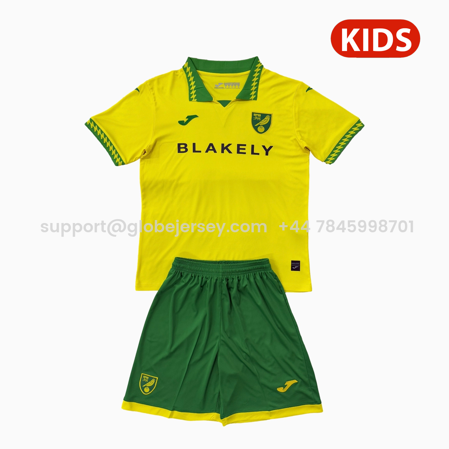 GlobeJersey-Norwich City 25-26 Home Kids Kit