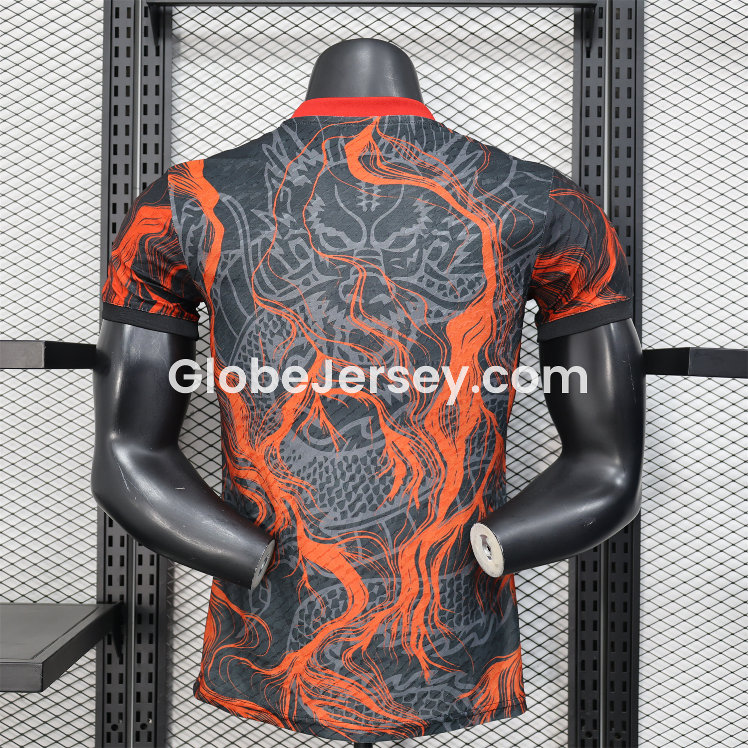 GlobeJersey-Real Madrid 25-26 Grey Chinese Loong and Red Fire Black Jersey - Player Version