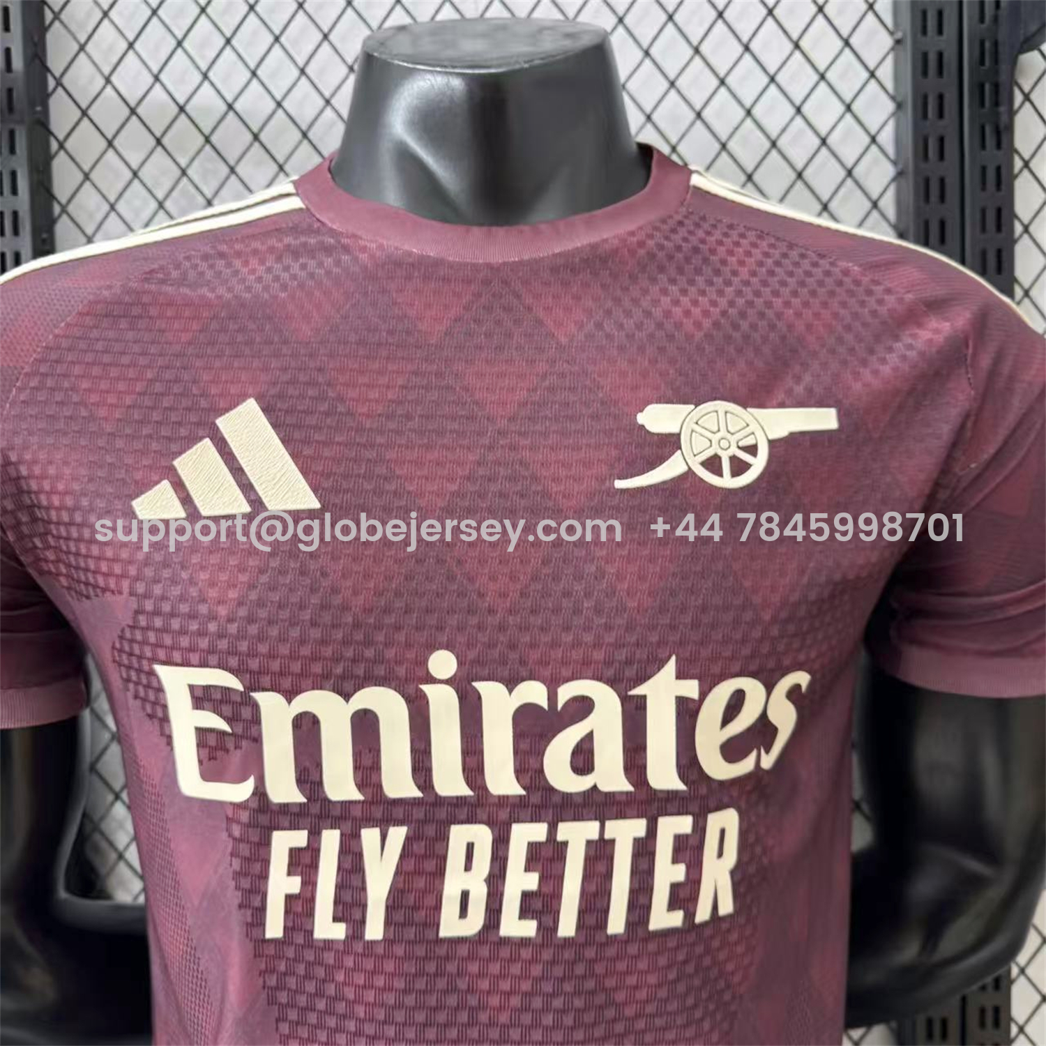 GlobeJersey-Arsenal 26-27 Yellow Sponsors Wine Red Special Jersey - Player Version