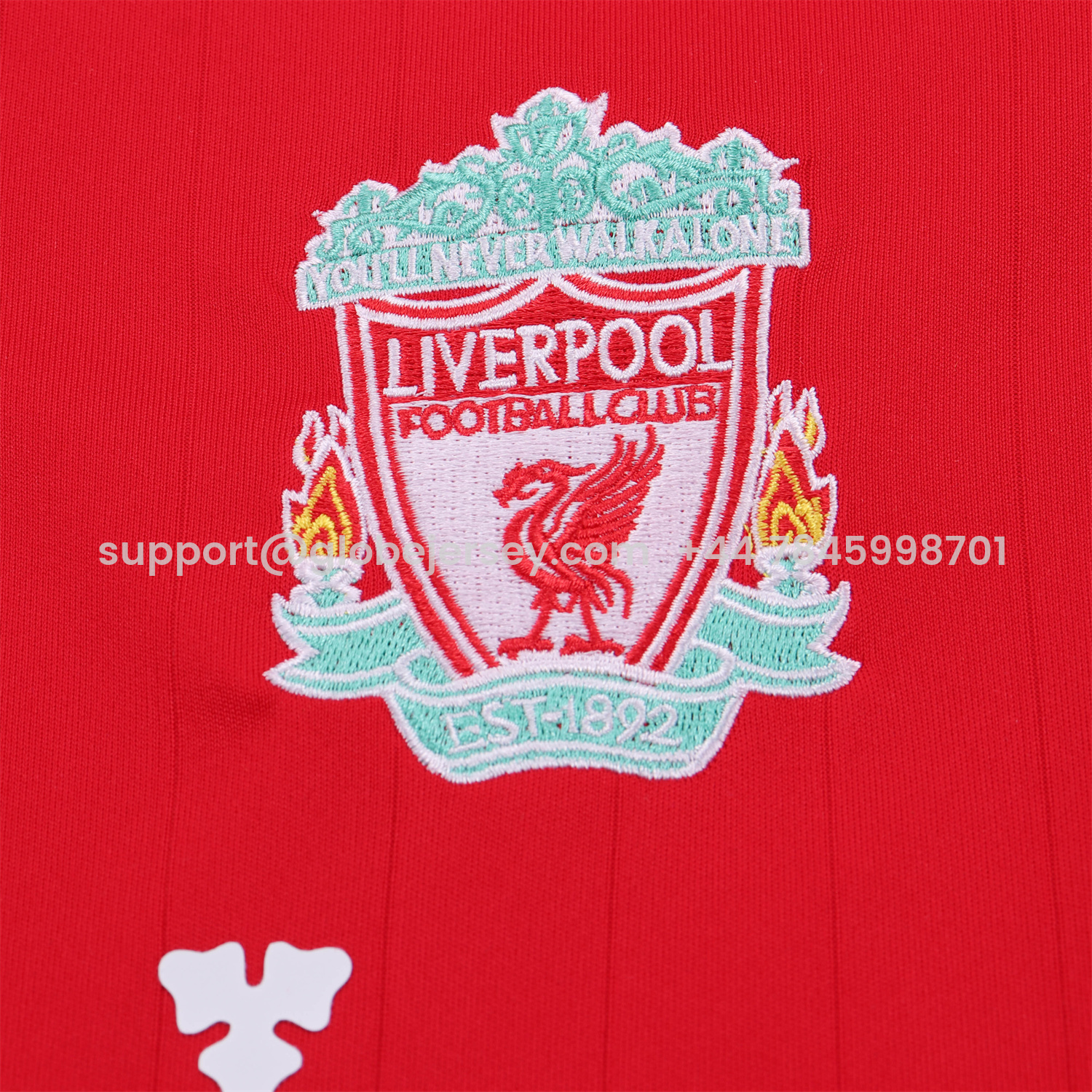 GlobeJersey-Retro Liver.pool 2006-08 Home Kids Kit